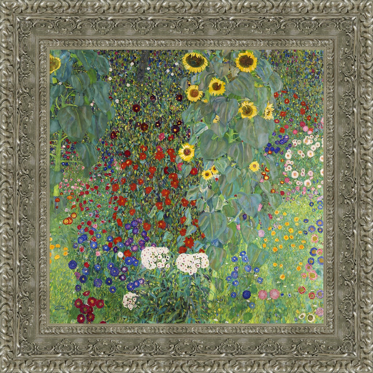 Farm Garden with Sunflowers