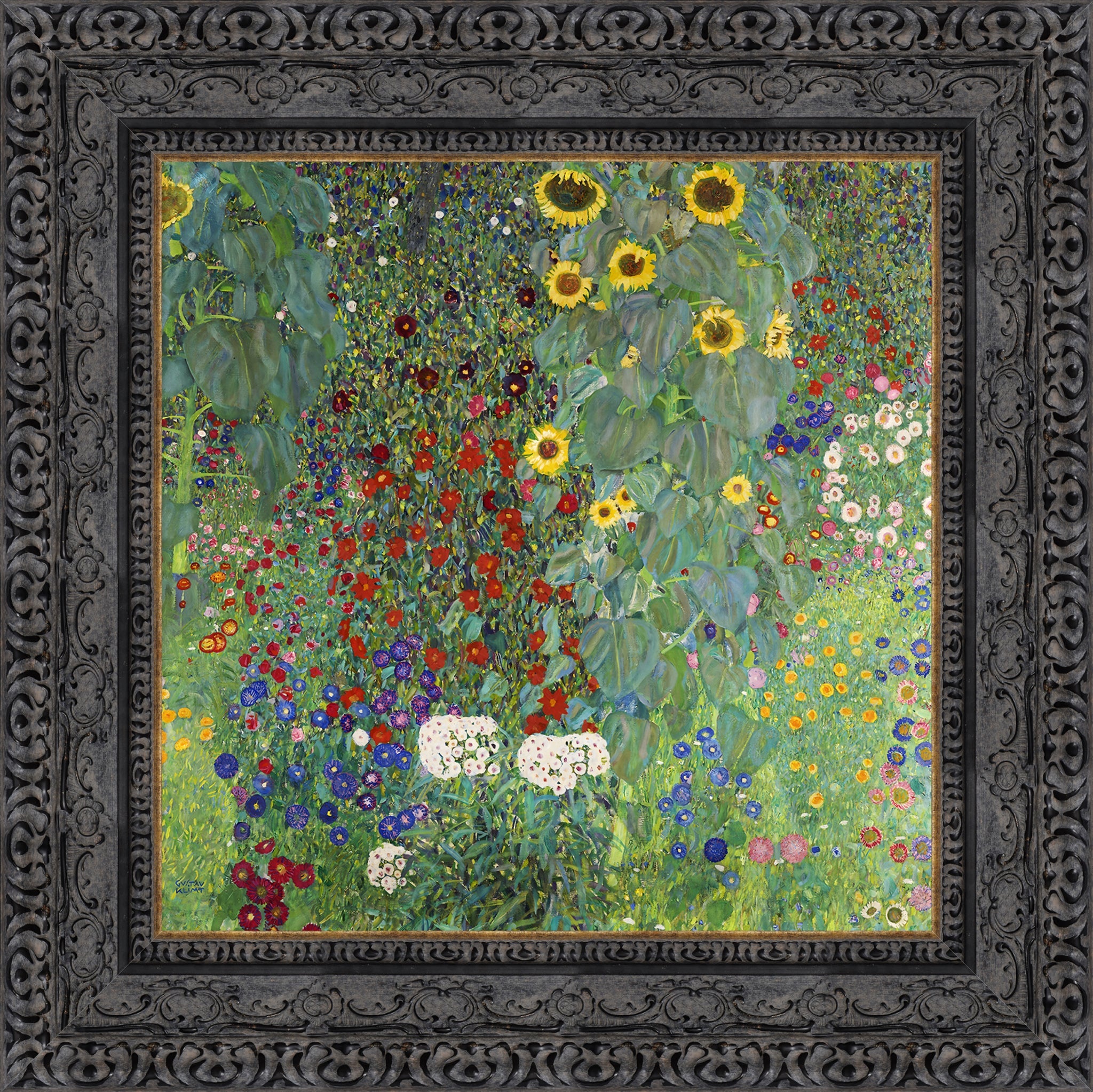 Farm Garden with Sunflowers