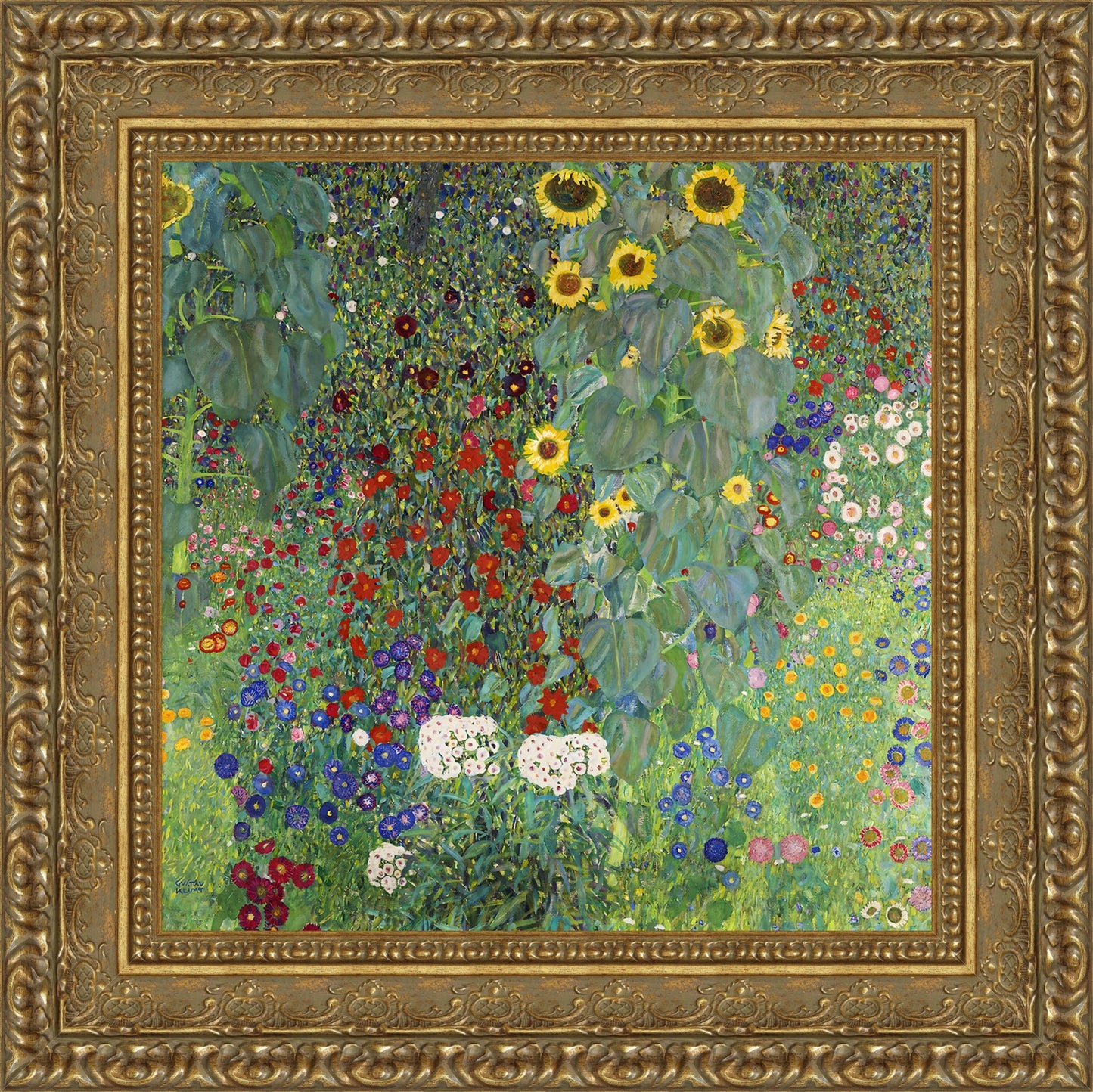 Farm Garden with Sunflowers