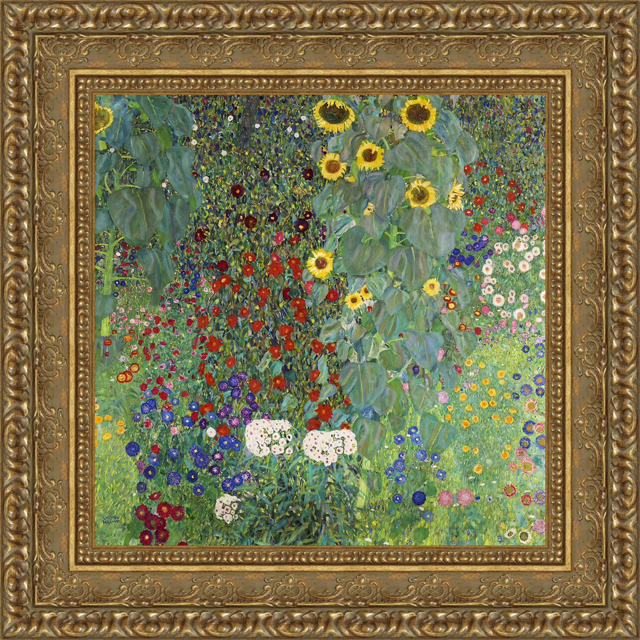 Farm Garden with Sunflowers