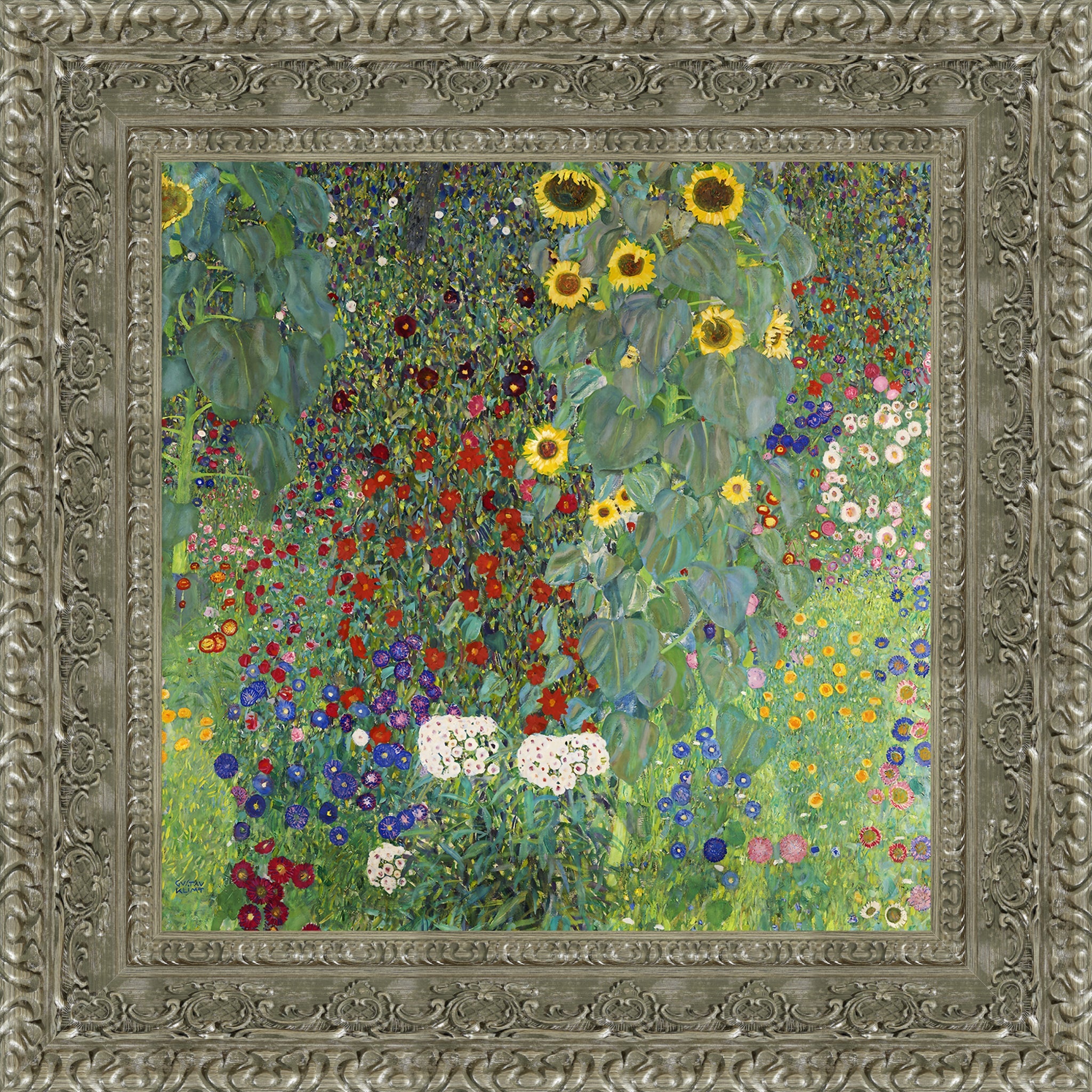 Farm Garden with Sunflowers