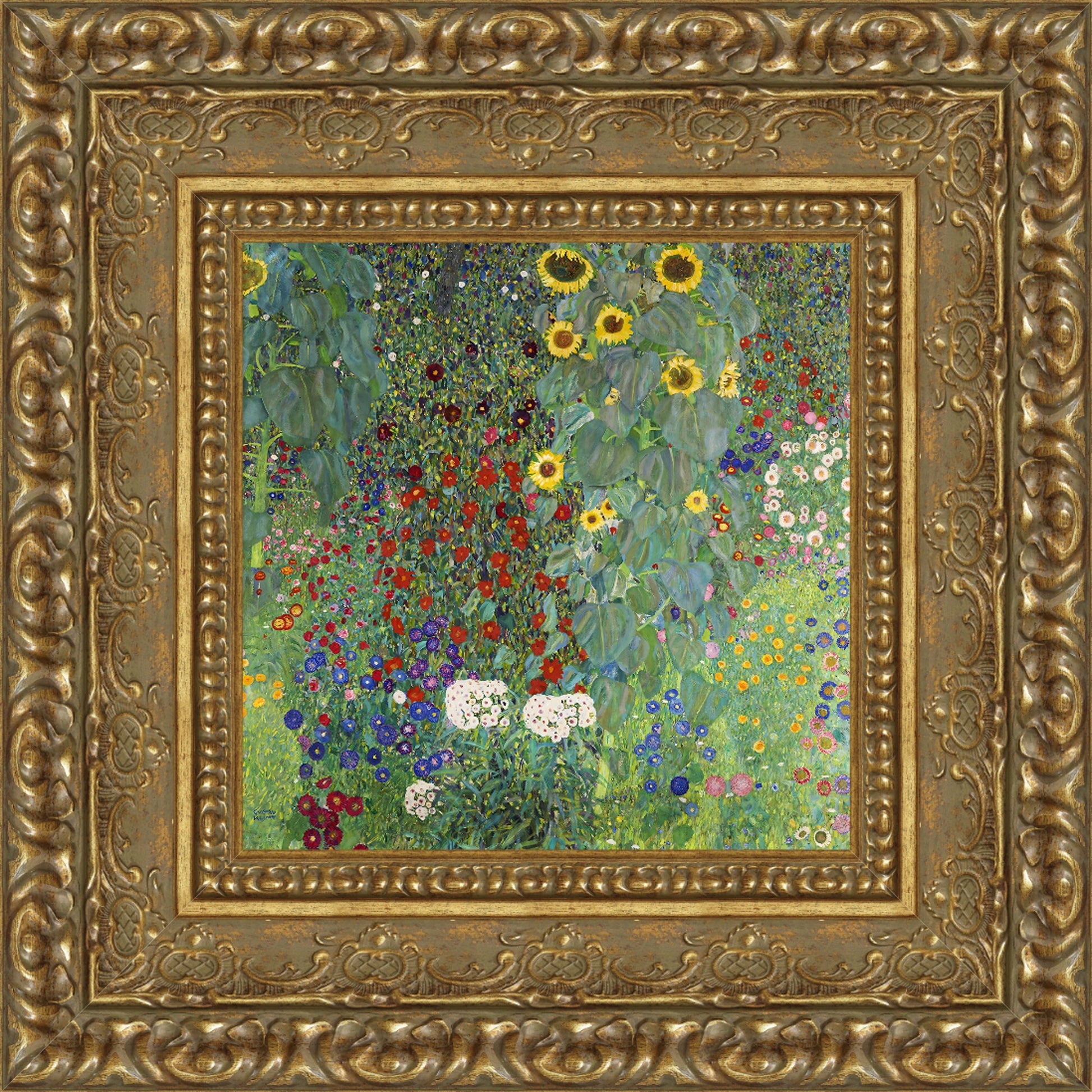 Farm Garden with Sunflowers