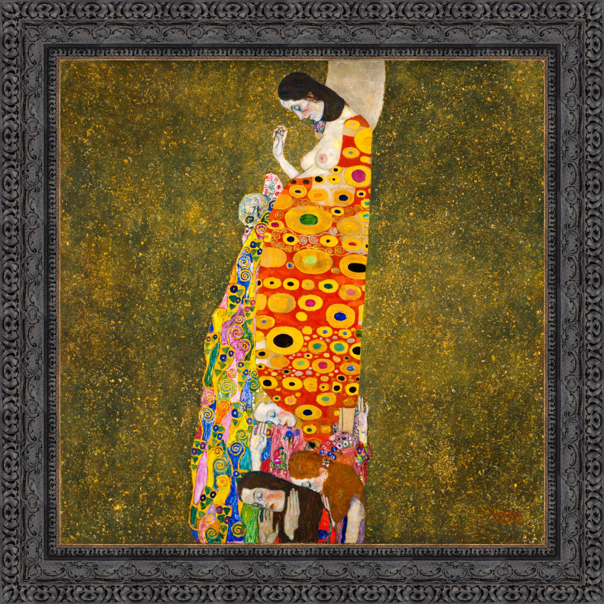 Hope II by Gustav Klimt — Framed Giclee Canvas Print | Canvas Classics