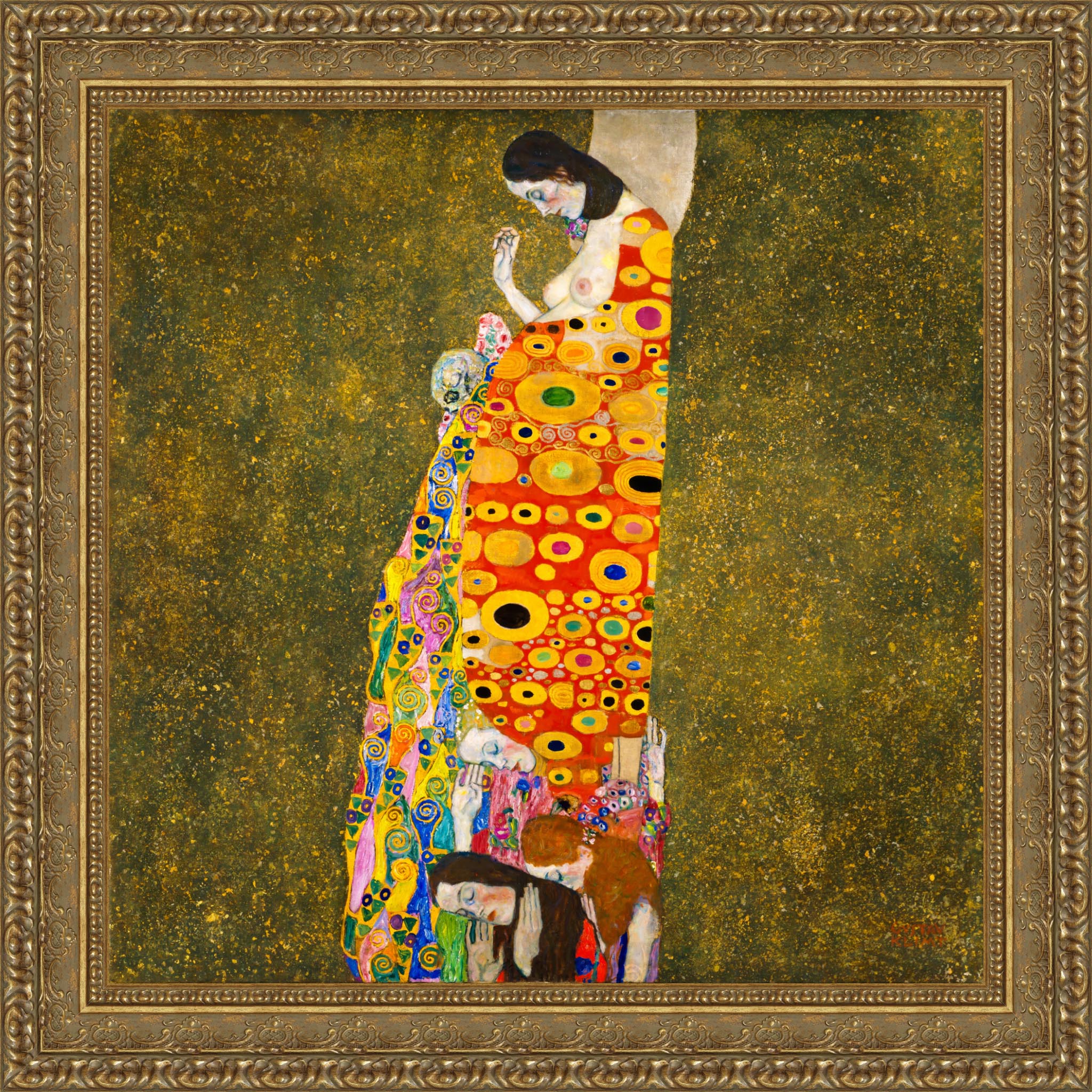 Hope II by Gustav Klimt — Framed Giclee Canvas Print | Canvas Classics