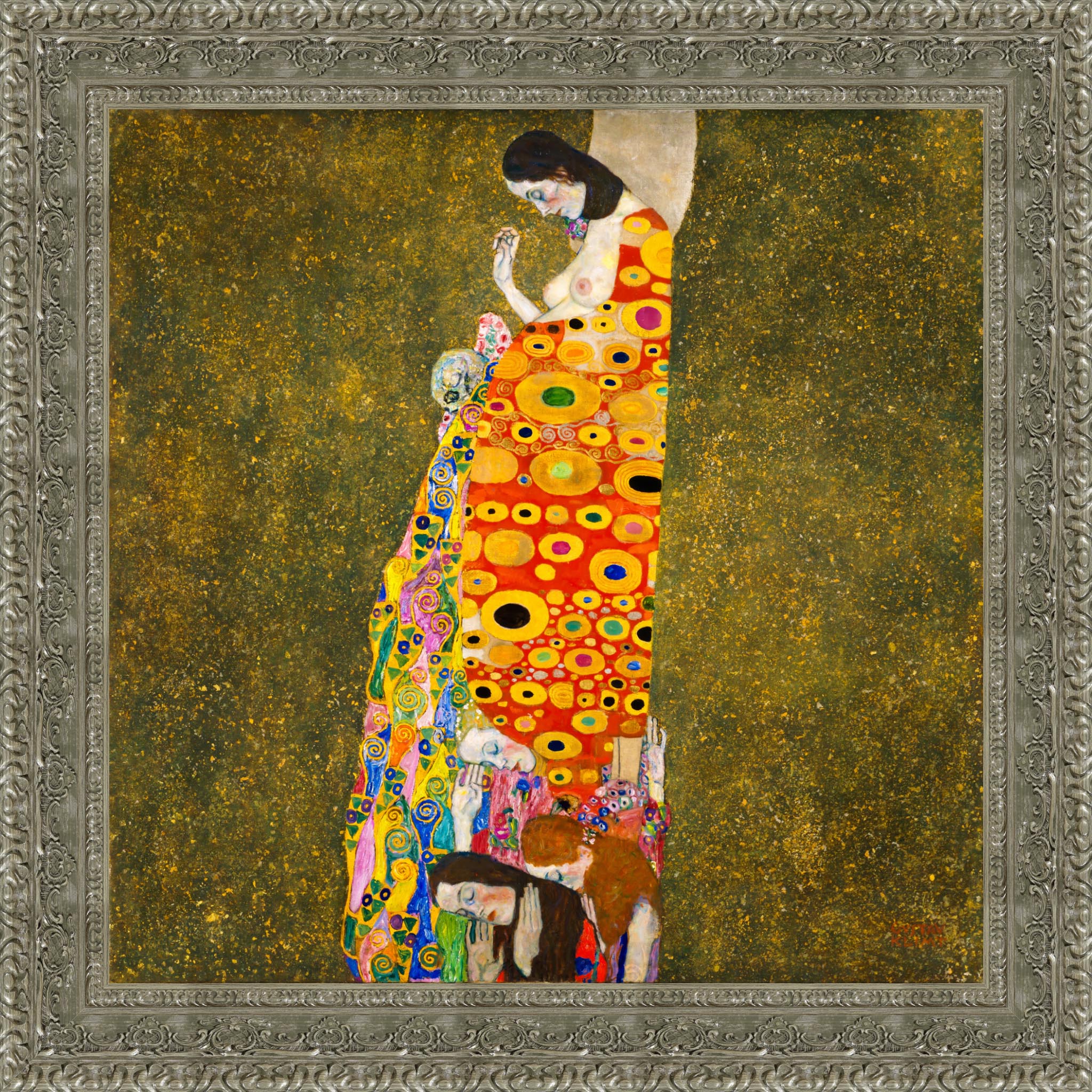 Hope II by Gustav Klimt — Framed Giclee Canvas Print | Canvas Classics