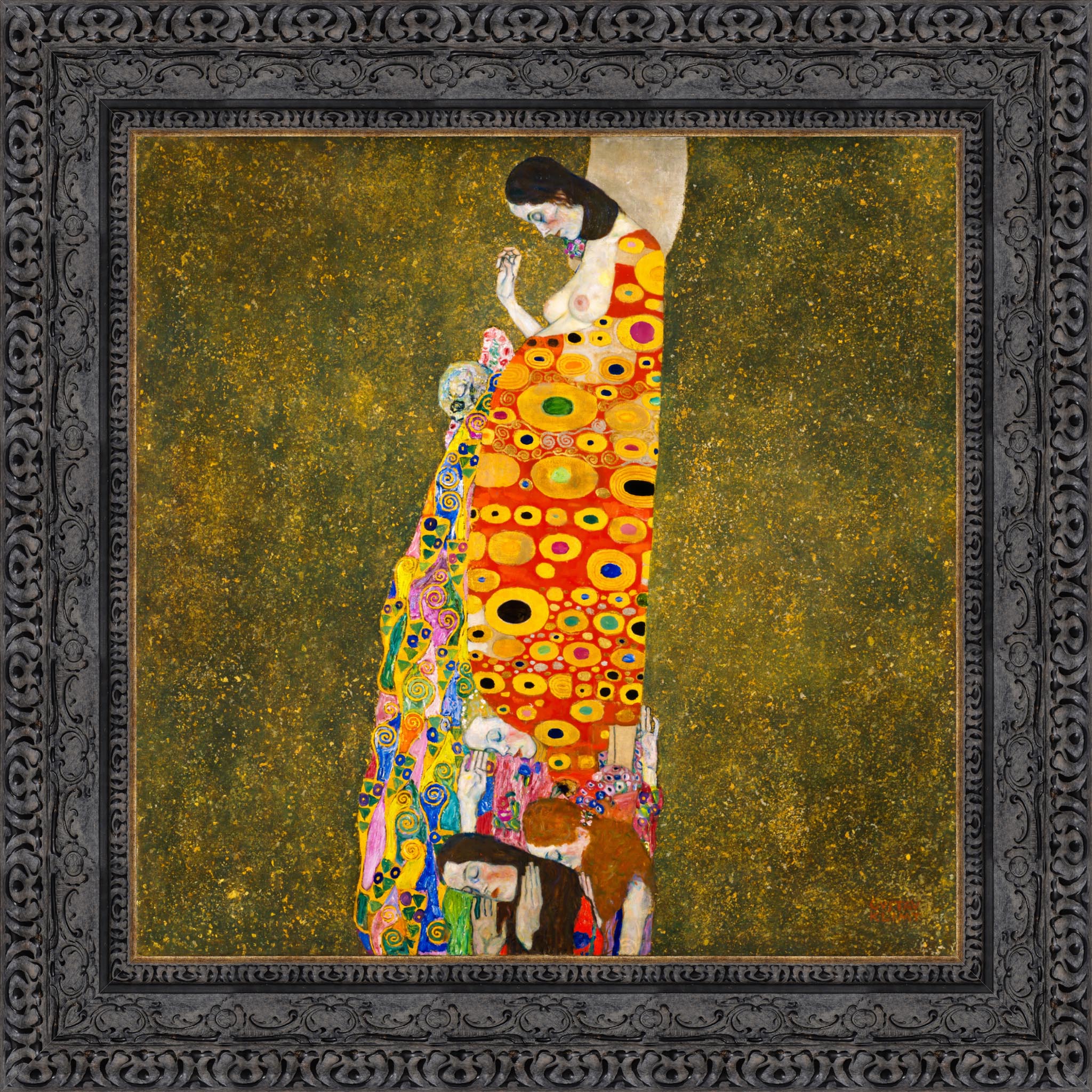 Hope II by Gustav Klimt — Framed Giclee Canvas Print | Canvas Classics