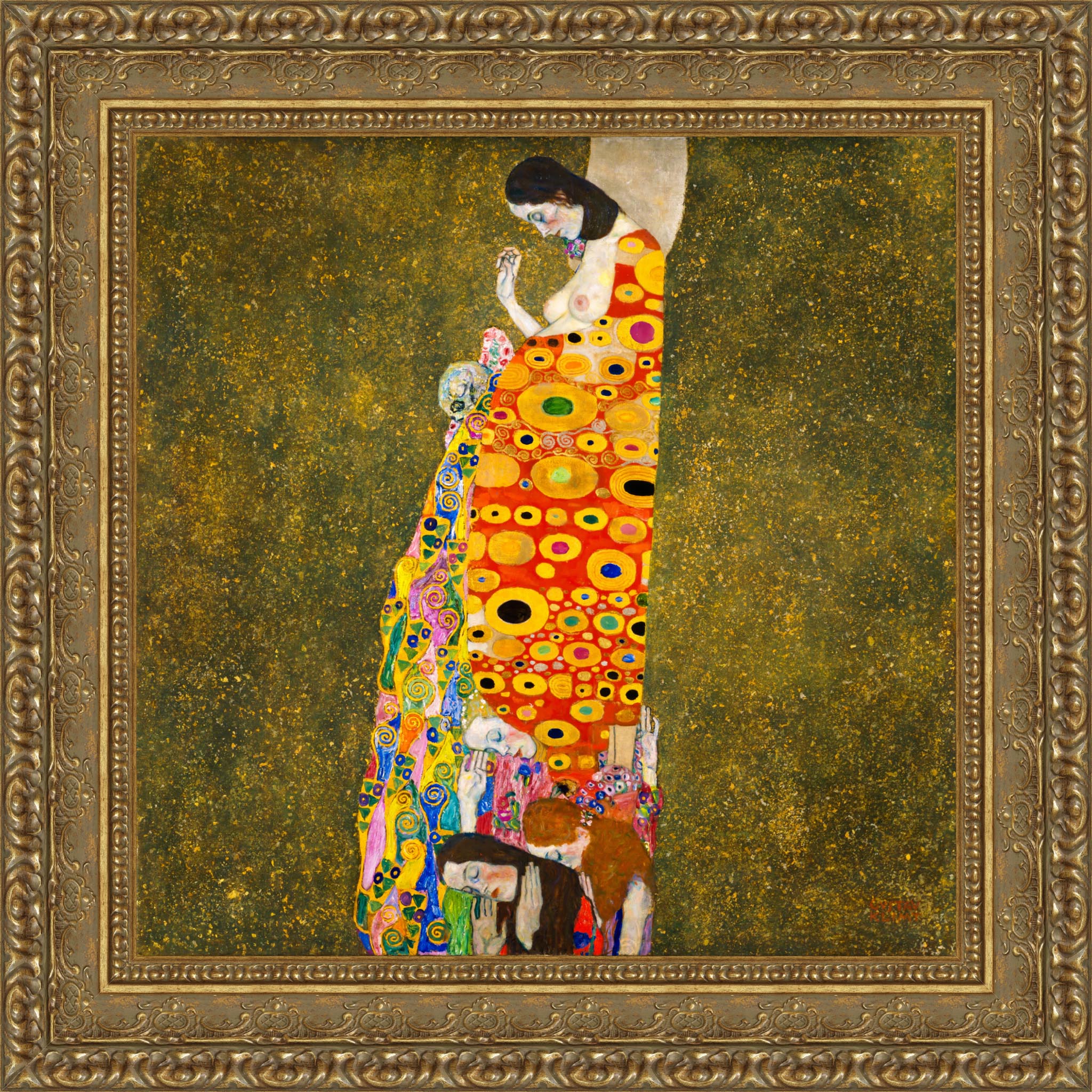 Hope II by Gustav Klimt — Framed Giclee Canvas Print | Canvas Classics