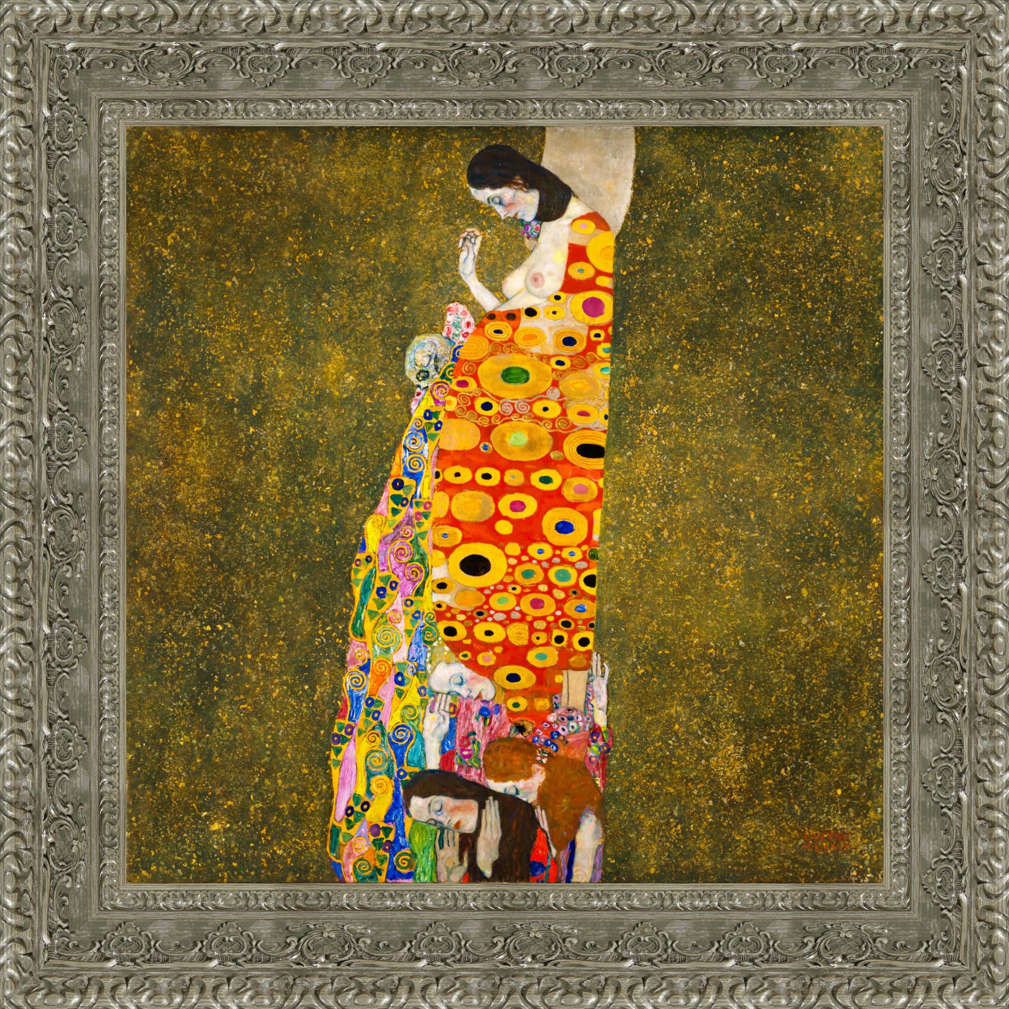 Hope II by Gustav Klimt — Framed Giclee Canvas Print | Canvas Classics
