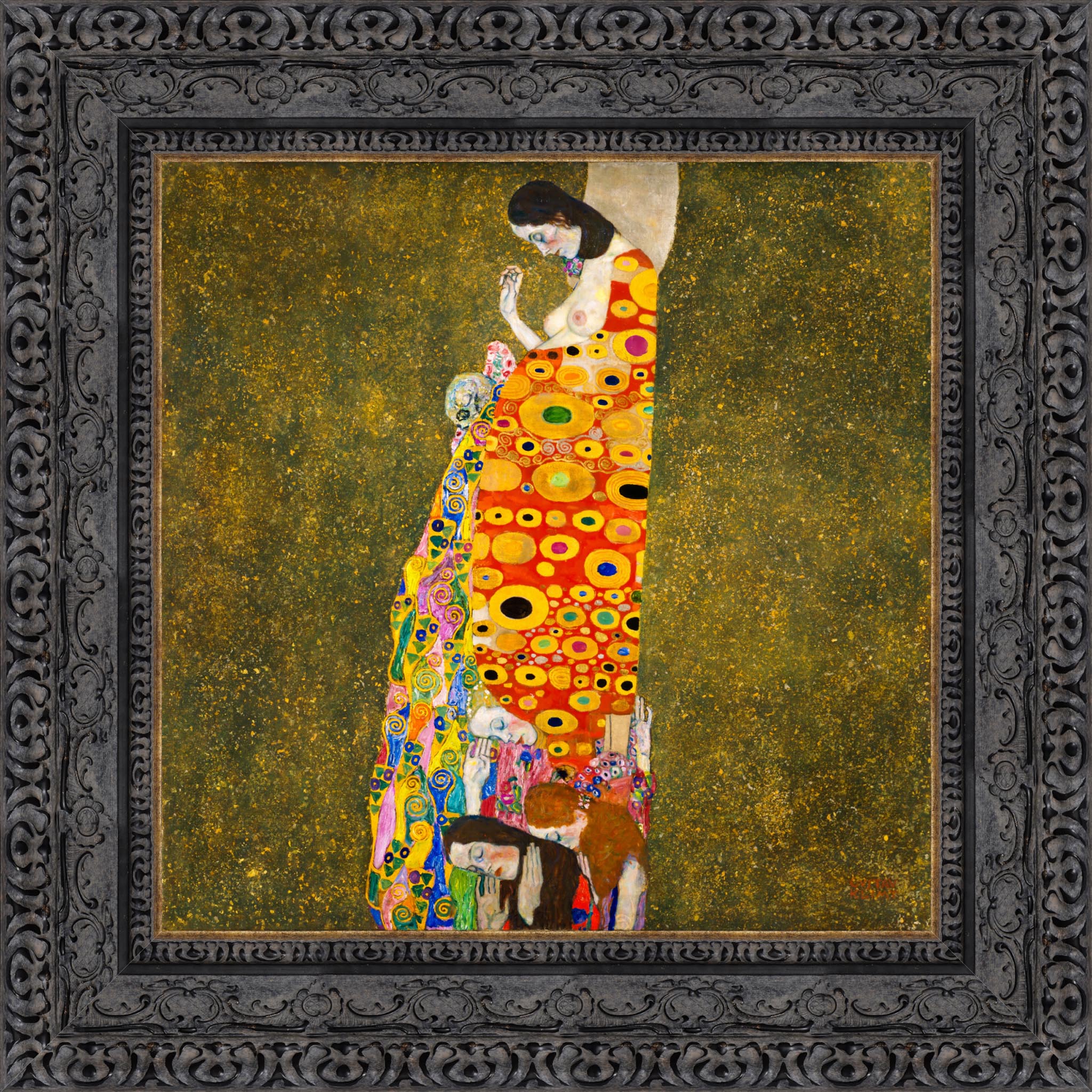 Hope II by Gustav Klimt — Framed Giclee Canvas Print | Canvas Classics