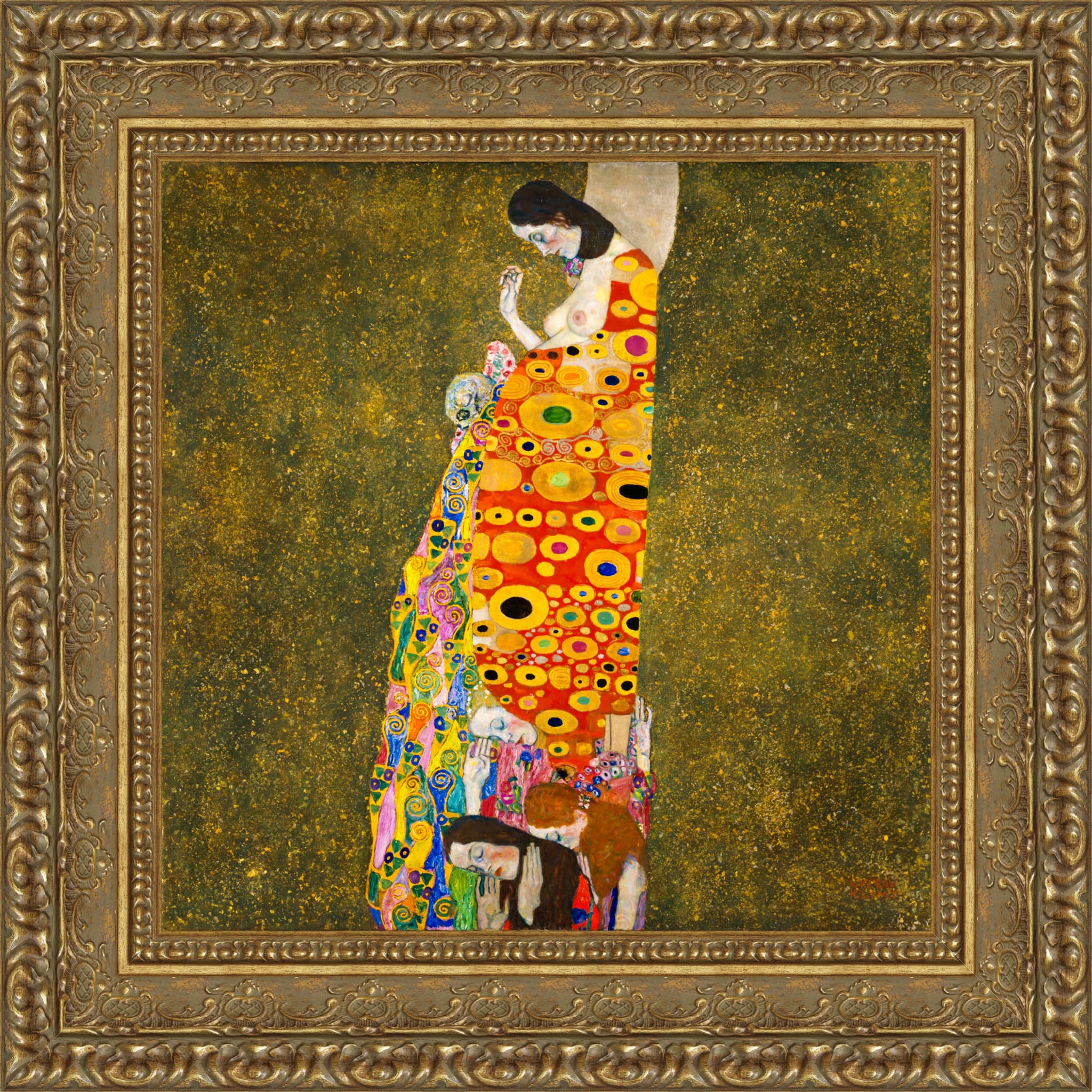 Hope II by Gustav Klimt — Framed Giclee Canvas Print | Canvas Classics
