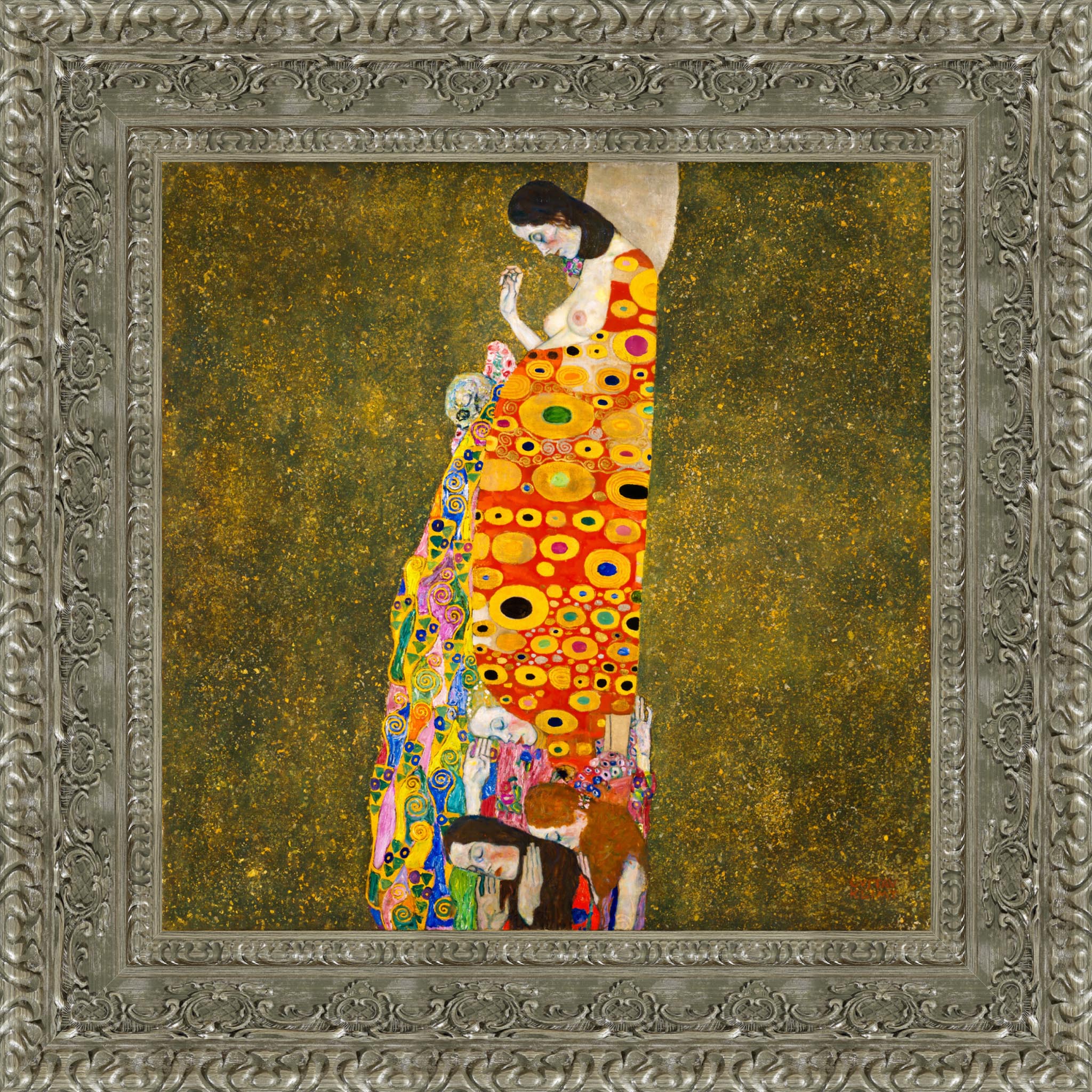 Hope II by Gustav Klimt — Framed Giclee Canvas Print | Canvas Classics