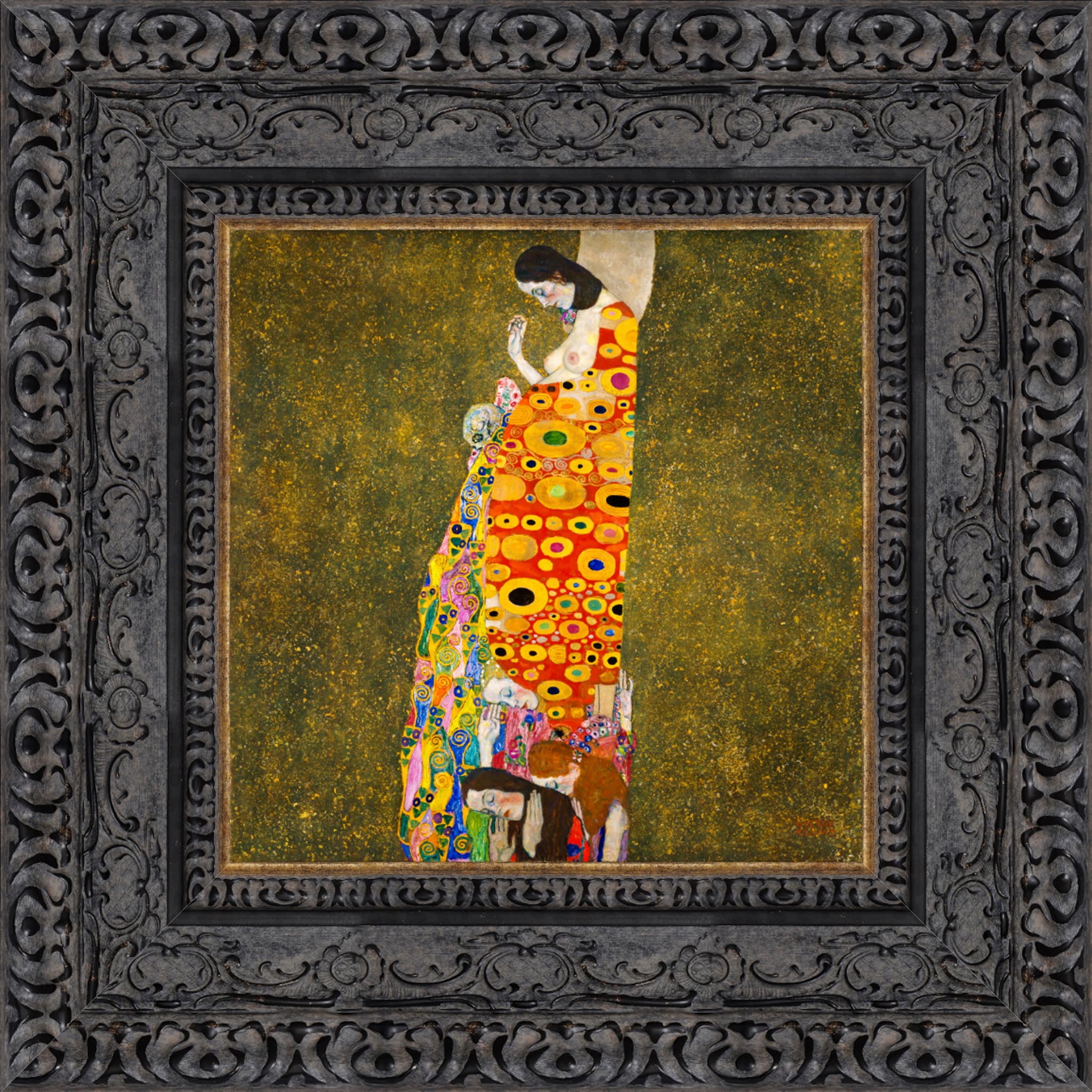 Hope II by Gustav Klimt — Framed Giclee Canvas Print | Canvas Classics