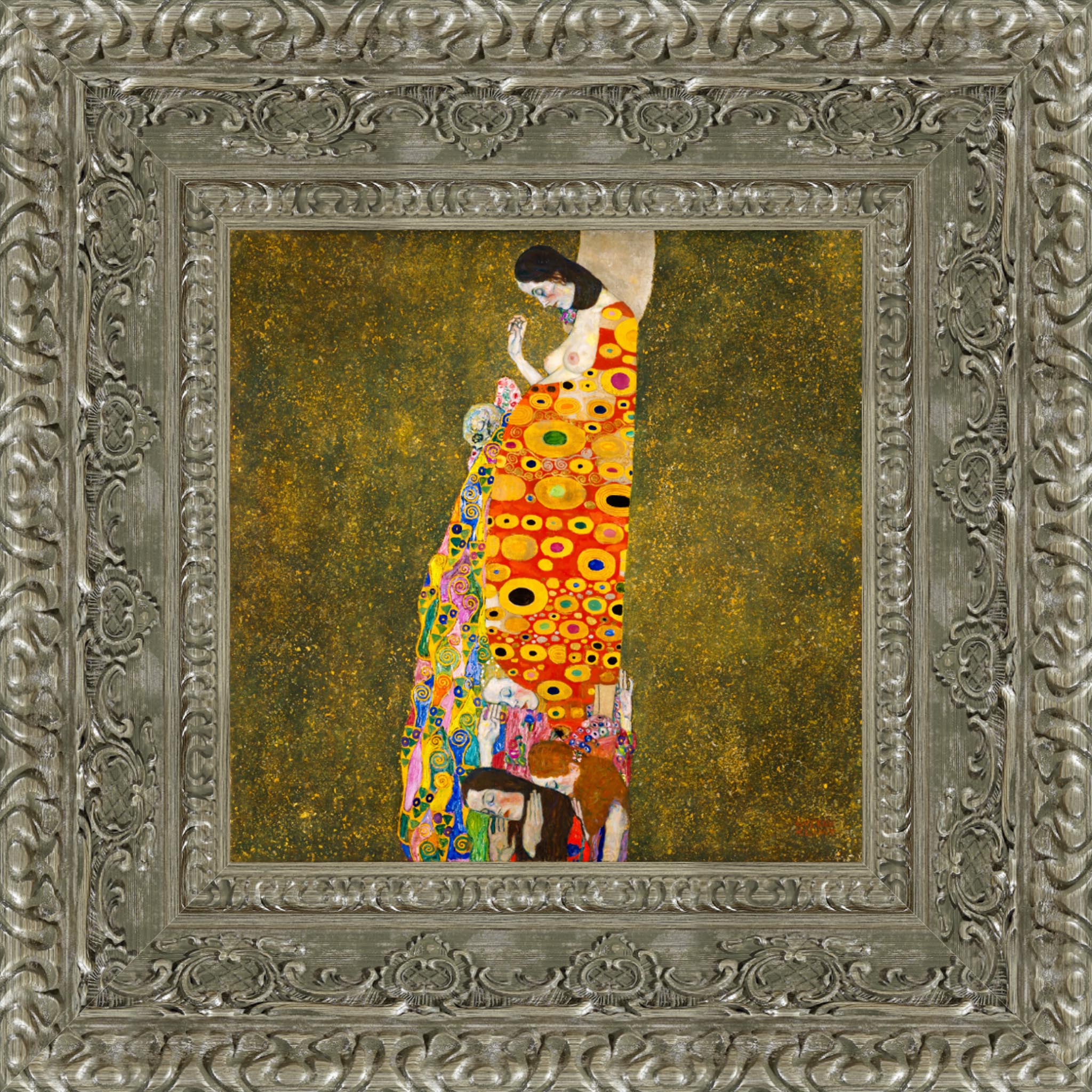 Hope II by Gustav Klimt — Framed Giclee Canvas Print | Canvas Classics