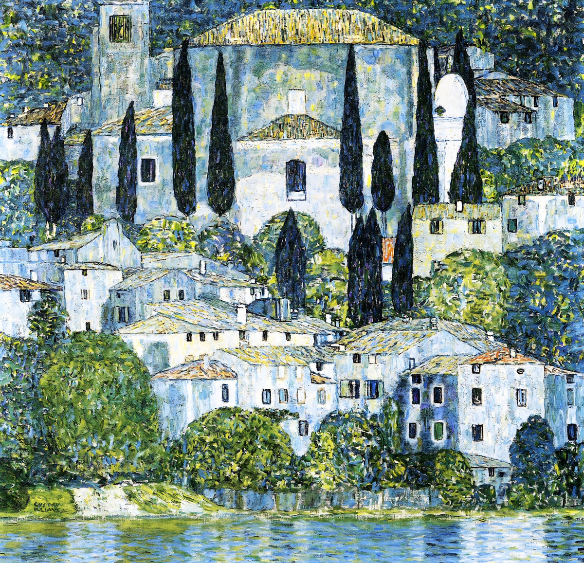Kirche in Cassone (Church in Cassone) – Gustav Klimt, 1913, framed