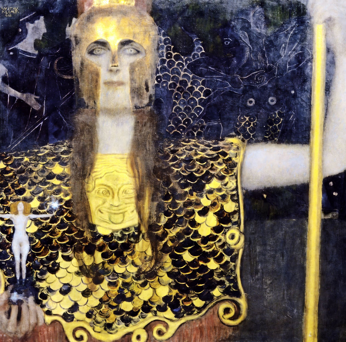 Pallas Athene – Gustav Klimt, 1898, framed