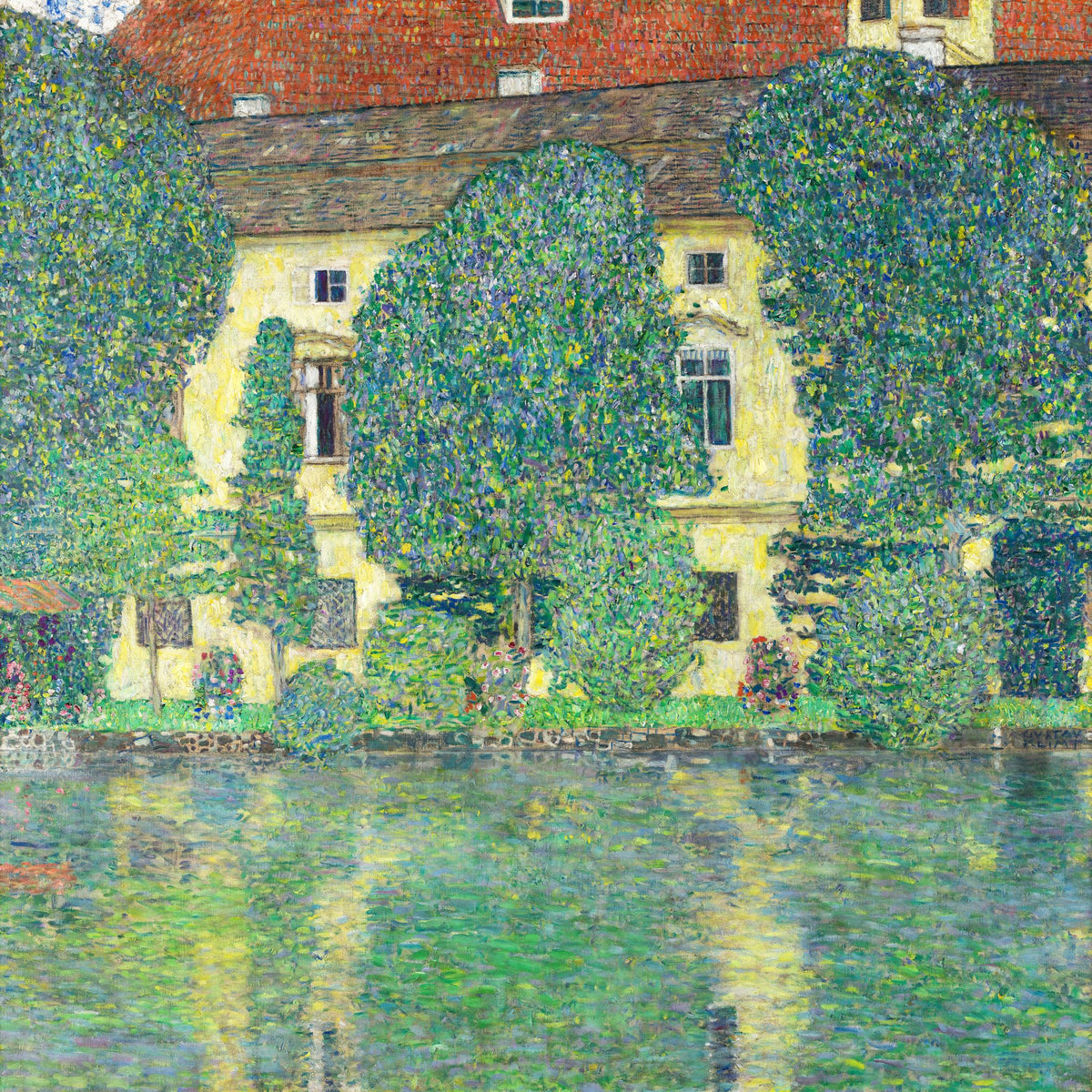 Schloss Kammer On Lake Attersee III – Gustav Klimt, 1910, framed
