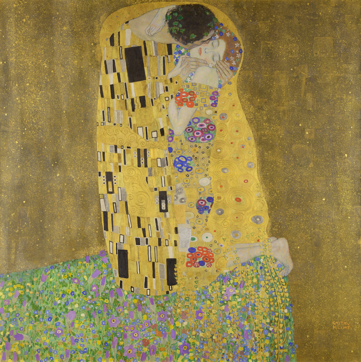 The Kiss – Gustav Klimt, 1907–1908, framed