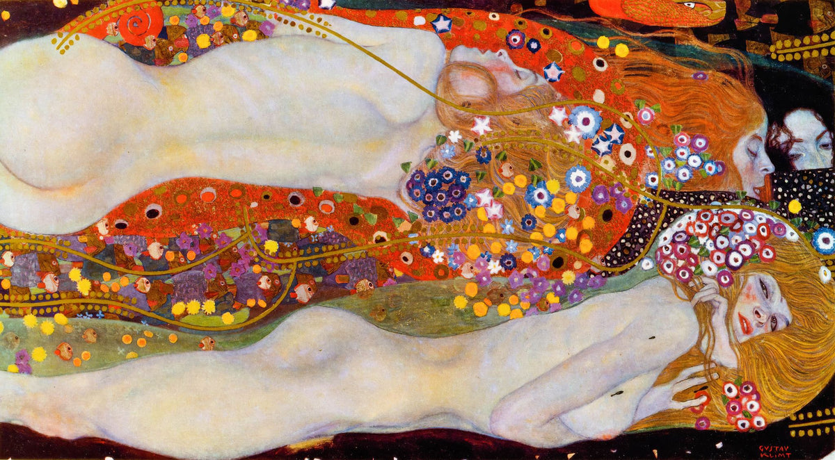 Water Serpents II – Gustav Klimt, 1907, framed