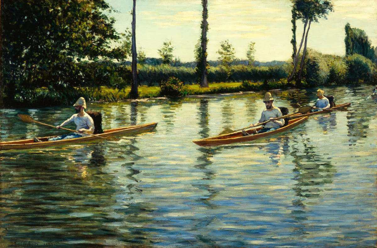 Boating on the Yerres – Gustave Caillebotte, 1877, framed