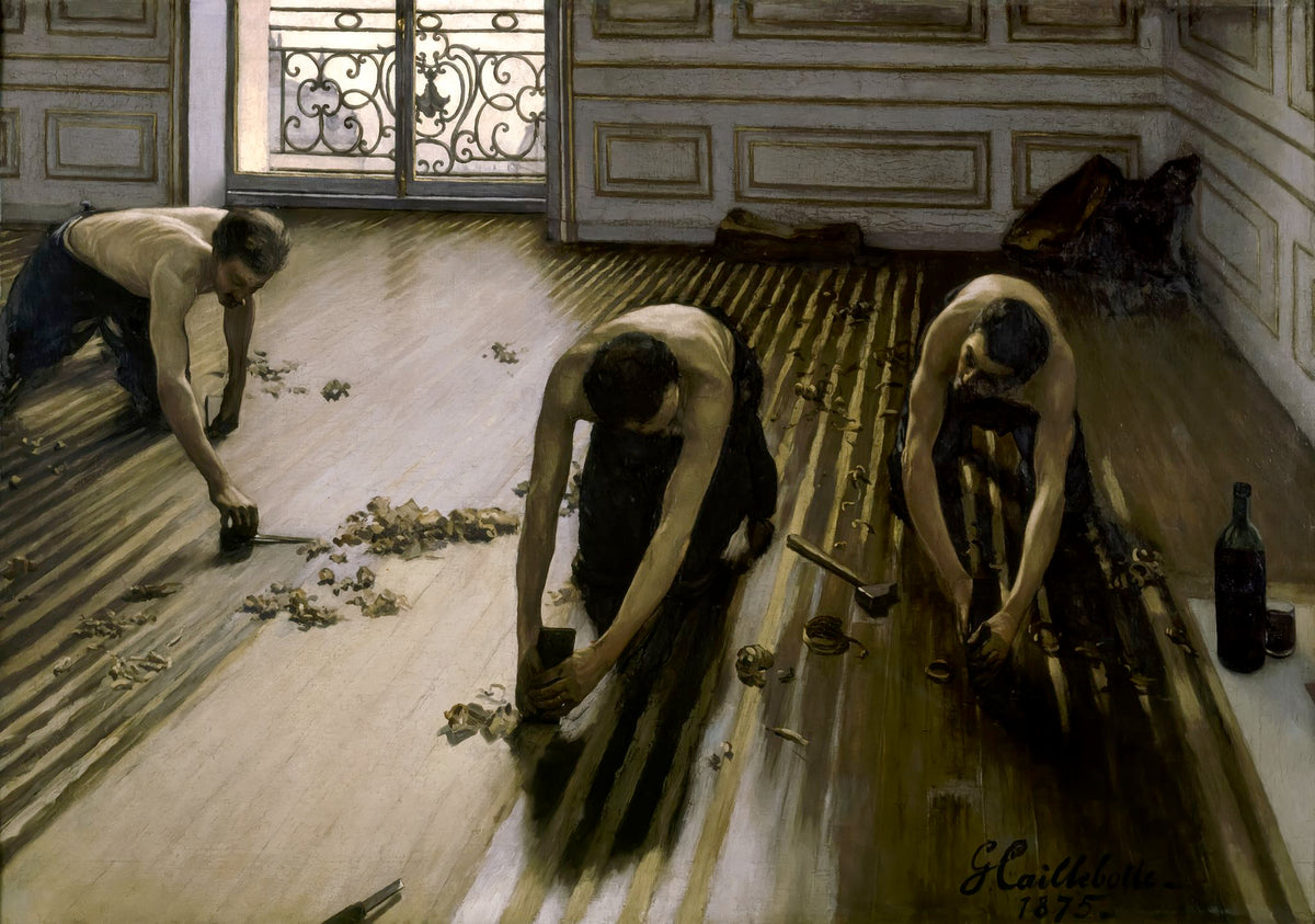 The Floor Planers – Gustave Caillebotte, 1875, framed