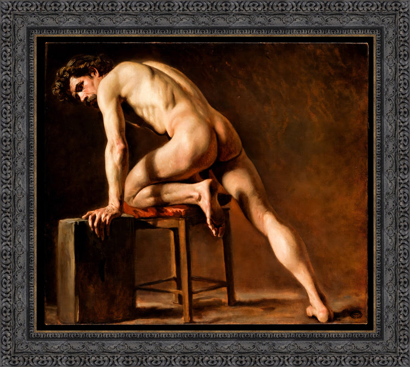 Study of a Nude Man – Gustave Courbet, 1840
