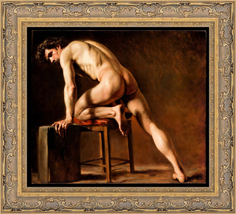 Study of a Nude Man – Gustave Courbet, 1840