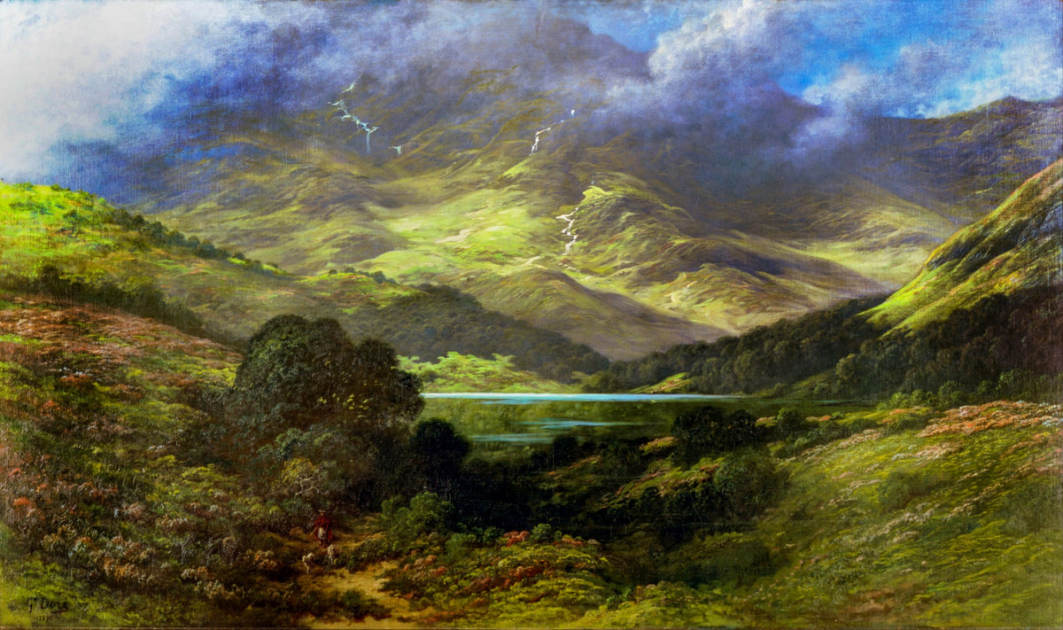 Scottish Highlands – Gustave Doré, 1875, framed
