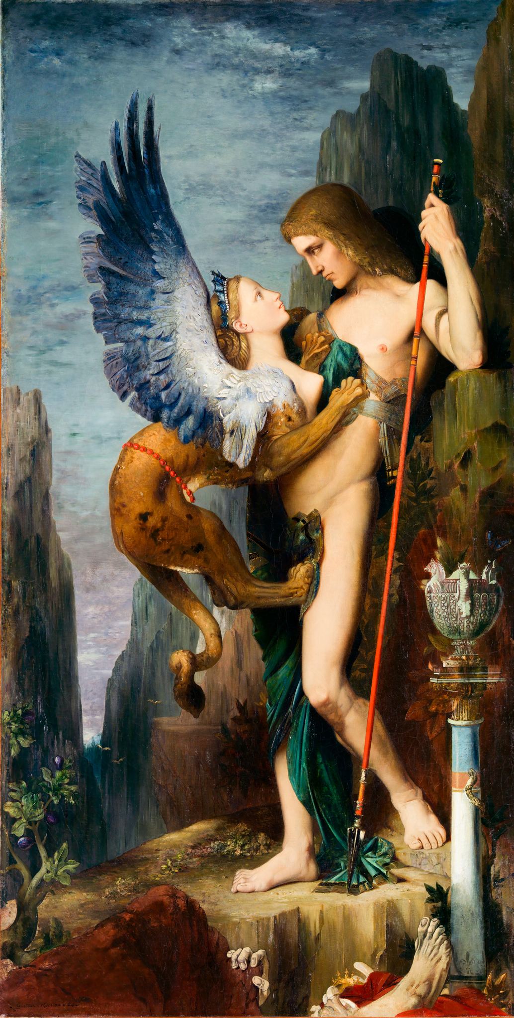 Oedipus and the Sphinx – Gustave Moreau, 1864, framed