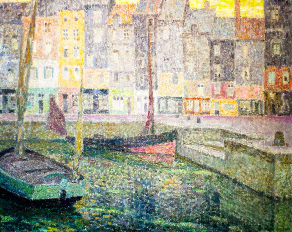 The Quai Sainte-Catherine, Honfleur – Henri Le Sidaner, 1911, framed