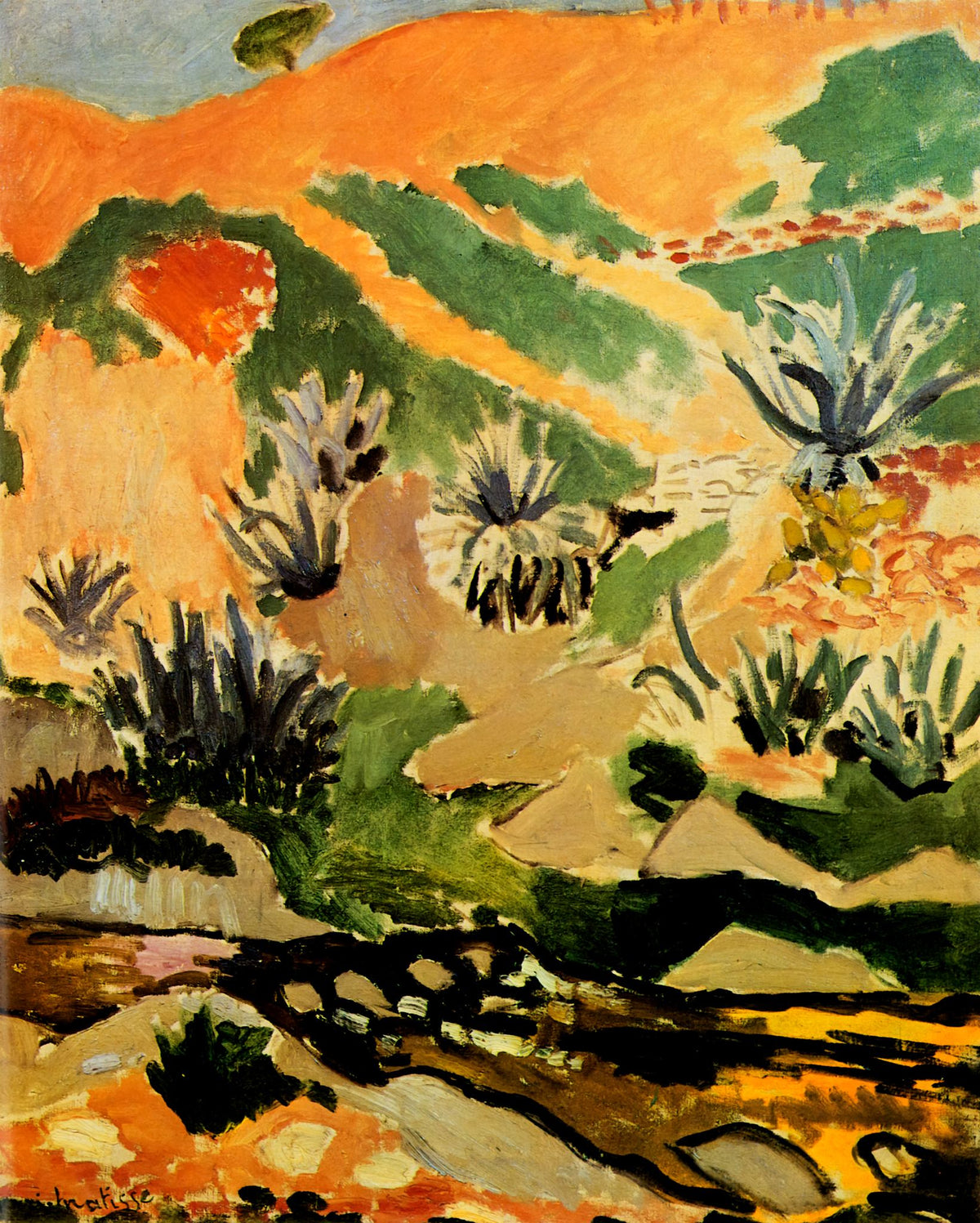Brook with Aloes (Ruisseau avec aloès) – Henri Matisse, 1907, framed