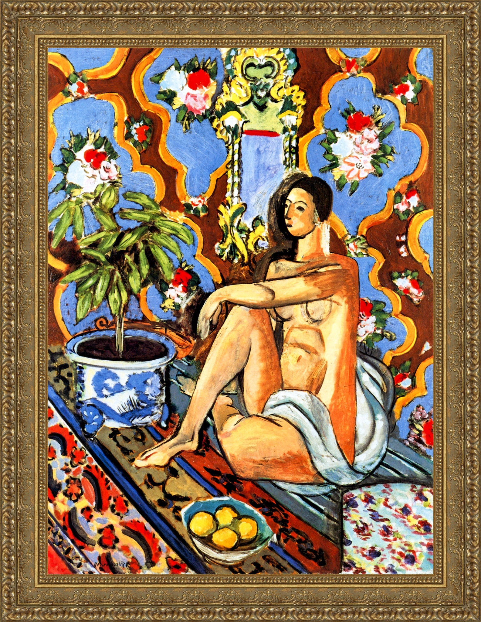 Decorative Figure On An Ornamental Background