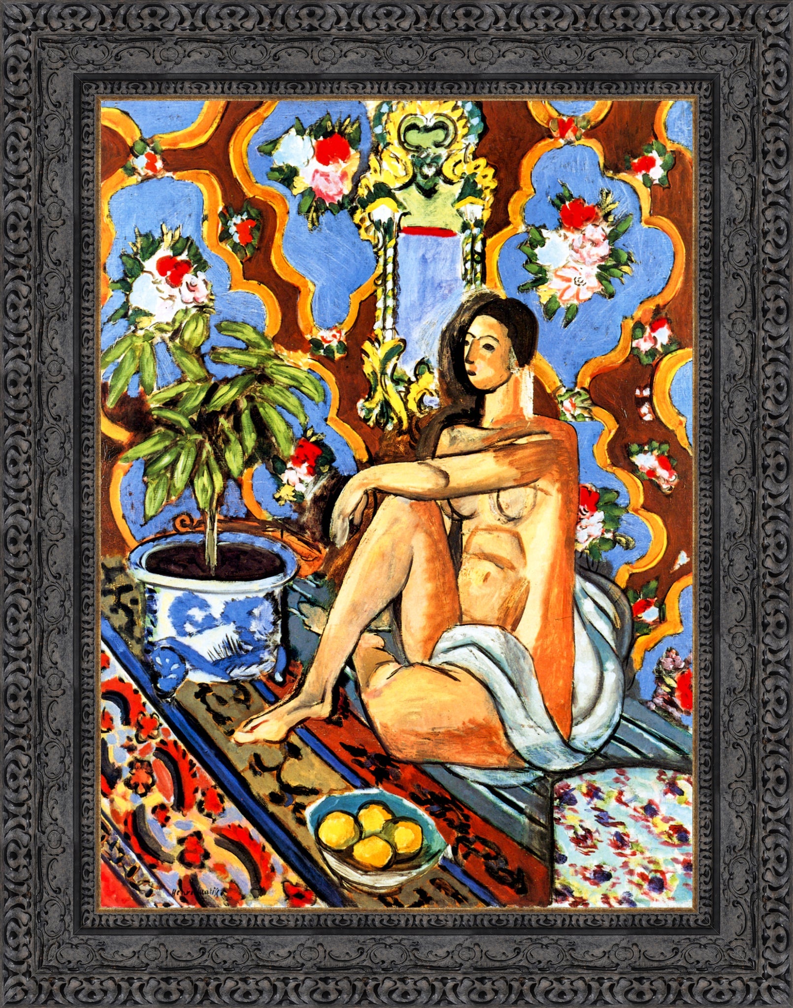 Decorative Figure On An Ornamental Background