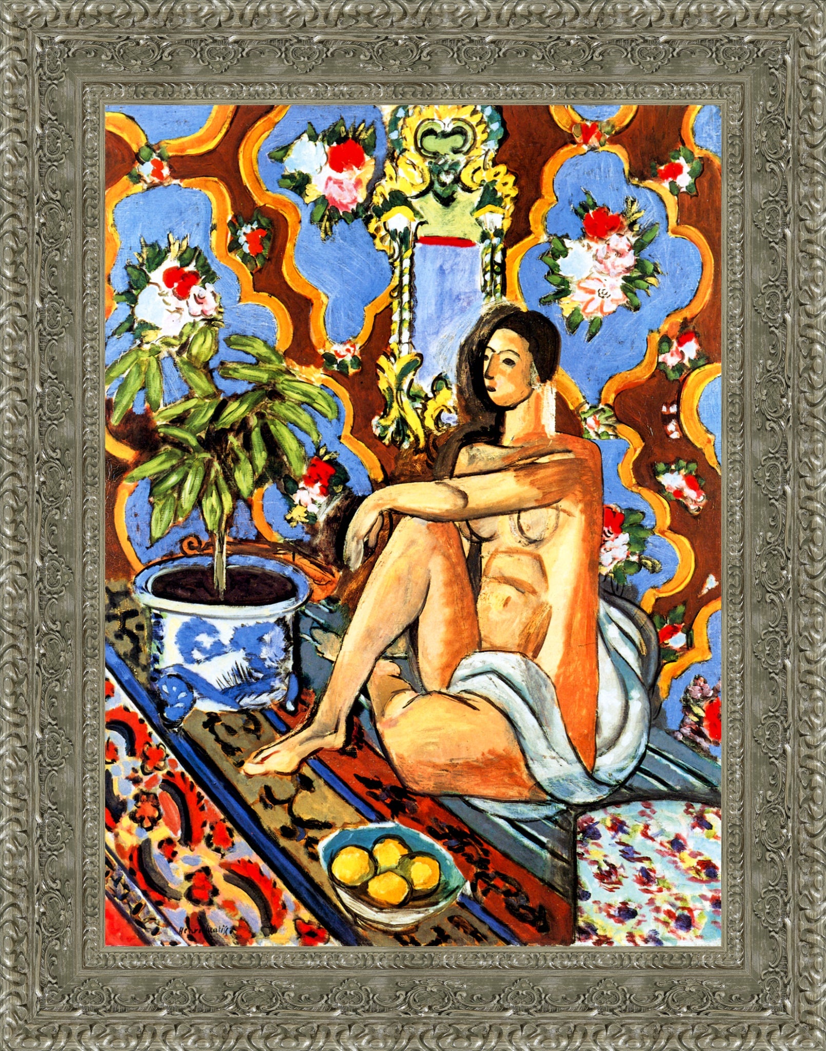 Decorative Figure On An Ornamental Background