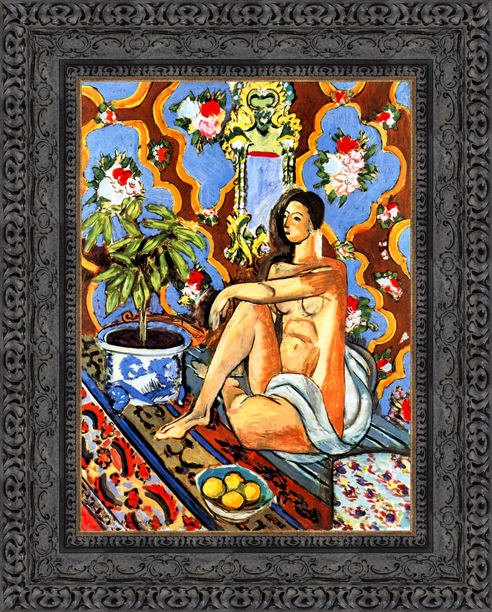 Decorative Figure On An Ornamental Background