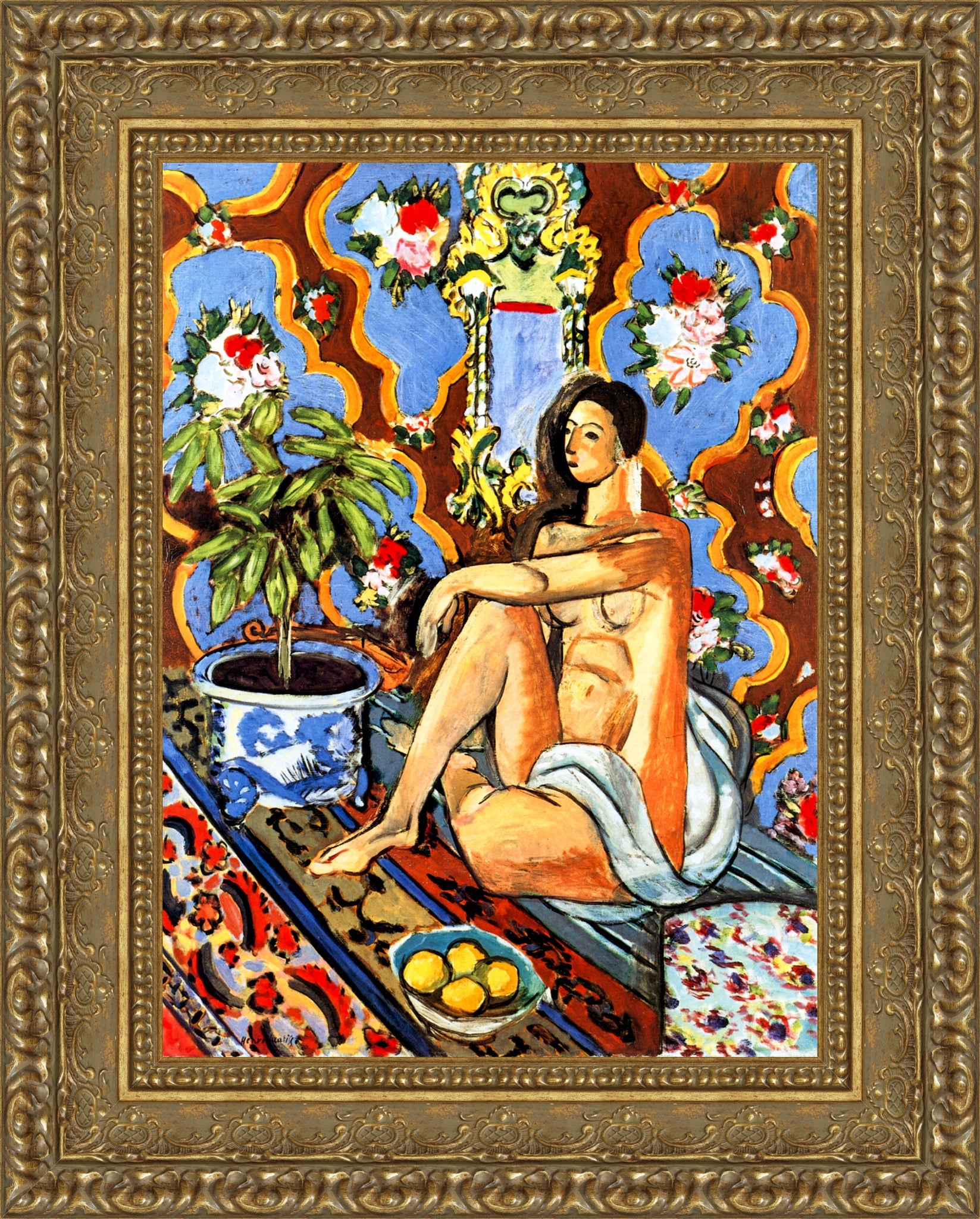 Decorative Figure On An Ornamental Background