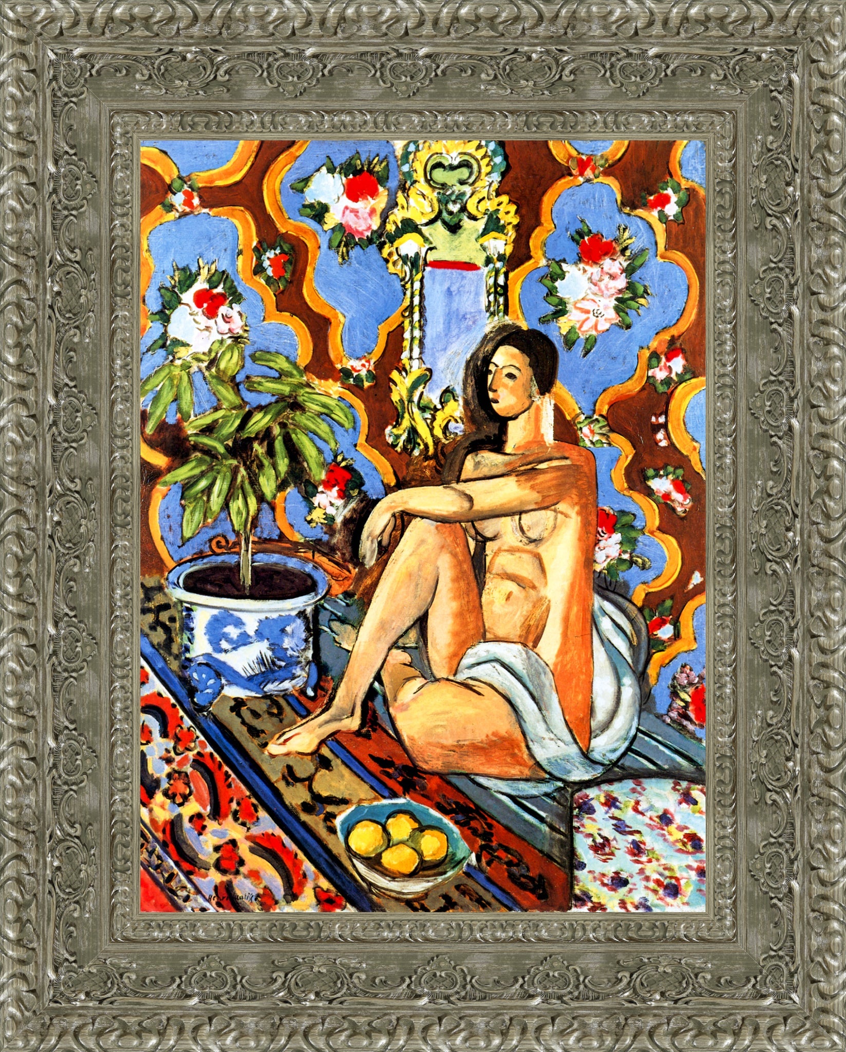 Decorative Figure On An Ornamental Background