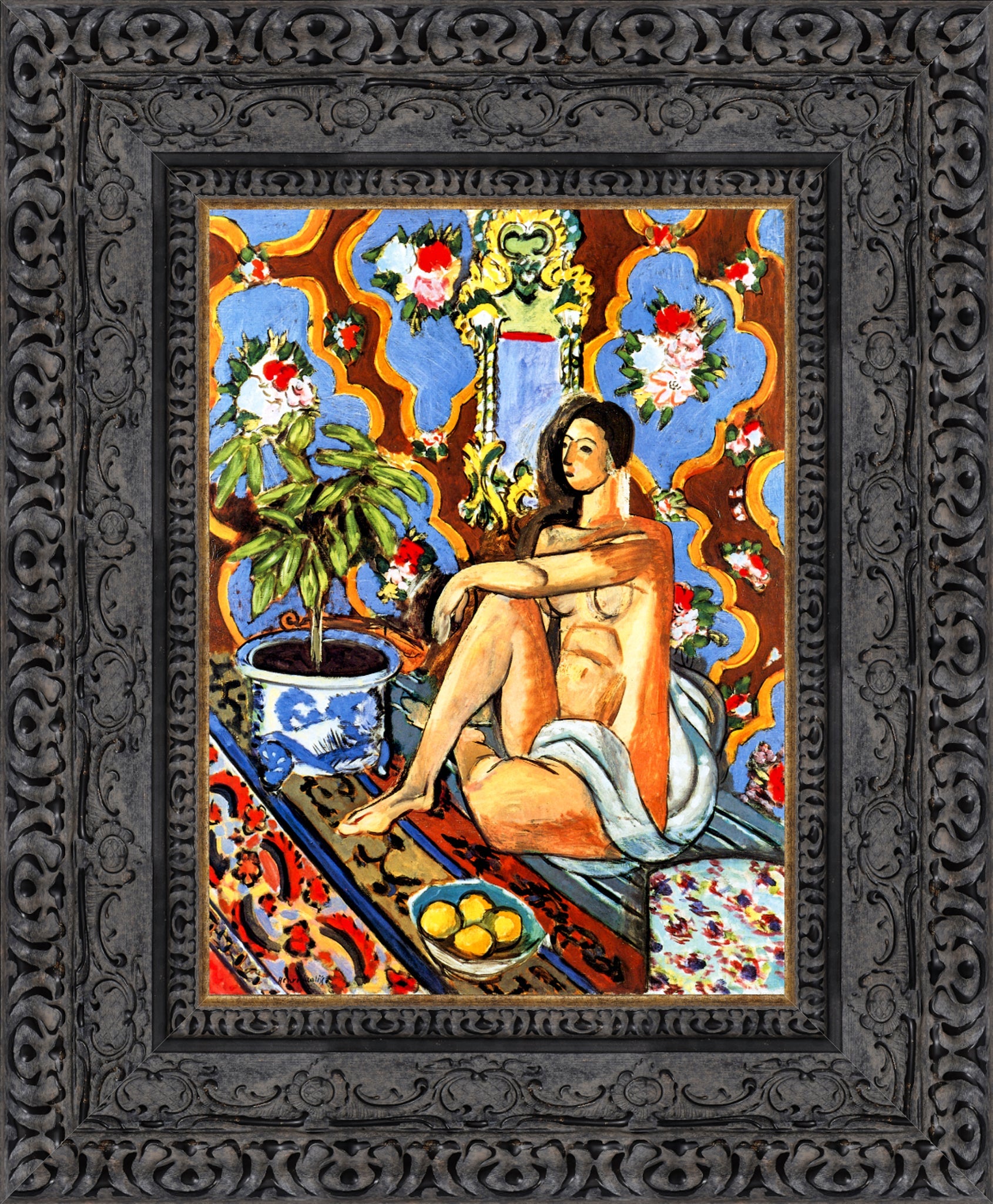 Decorative Figure On An Ornamental Background