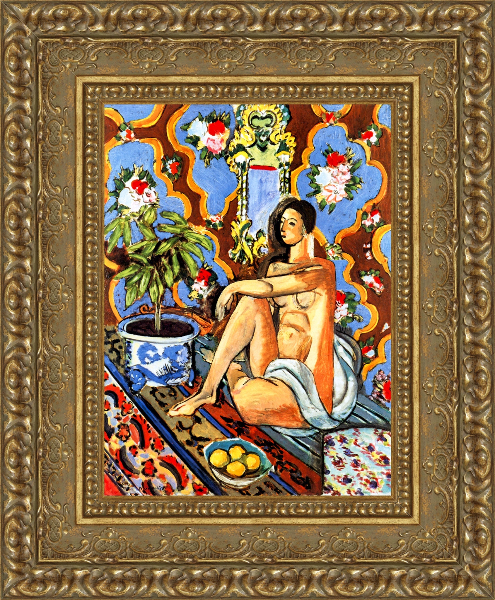 Decorative Figure On An Ornamental Background