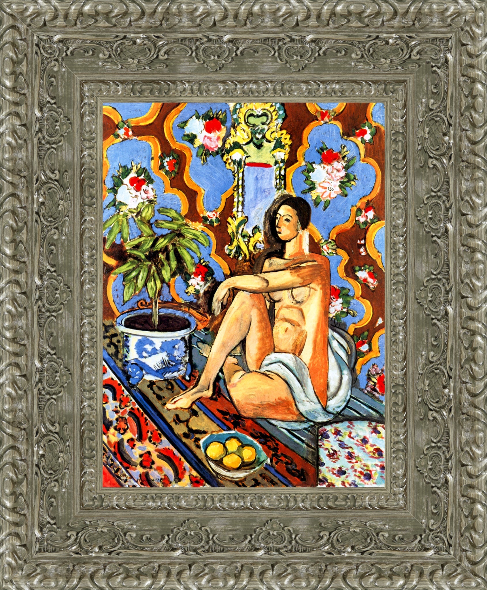 Decorative Figure On An Ornamental Background