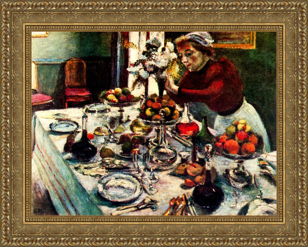 Dinner Table (La Desserte) by Henri Matisse — Framed Giclee Canvas Print | Canvas Classics