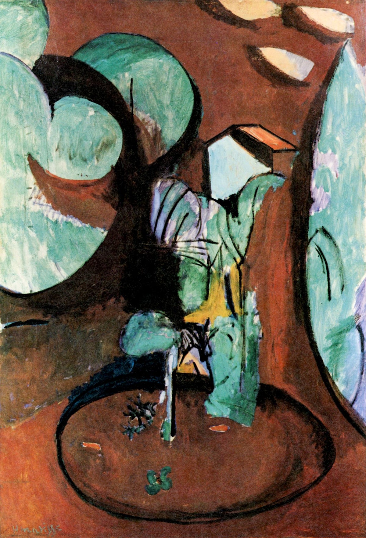 Garden at Issy (Jardin à Issy) – Henri Matisse, 1917, framed