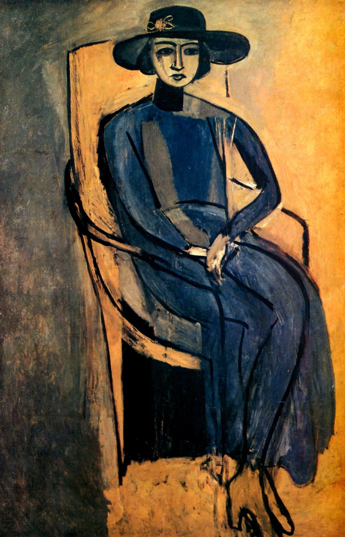 Portrait of Greta Prozor – Henri Matisse, 1916, framed