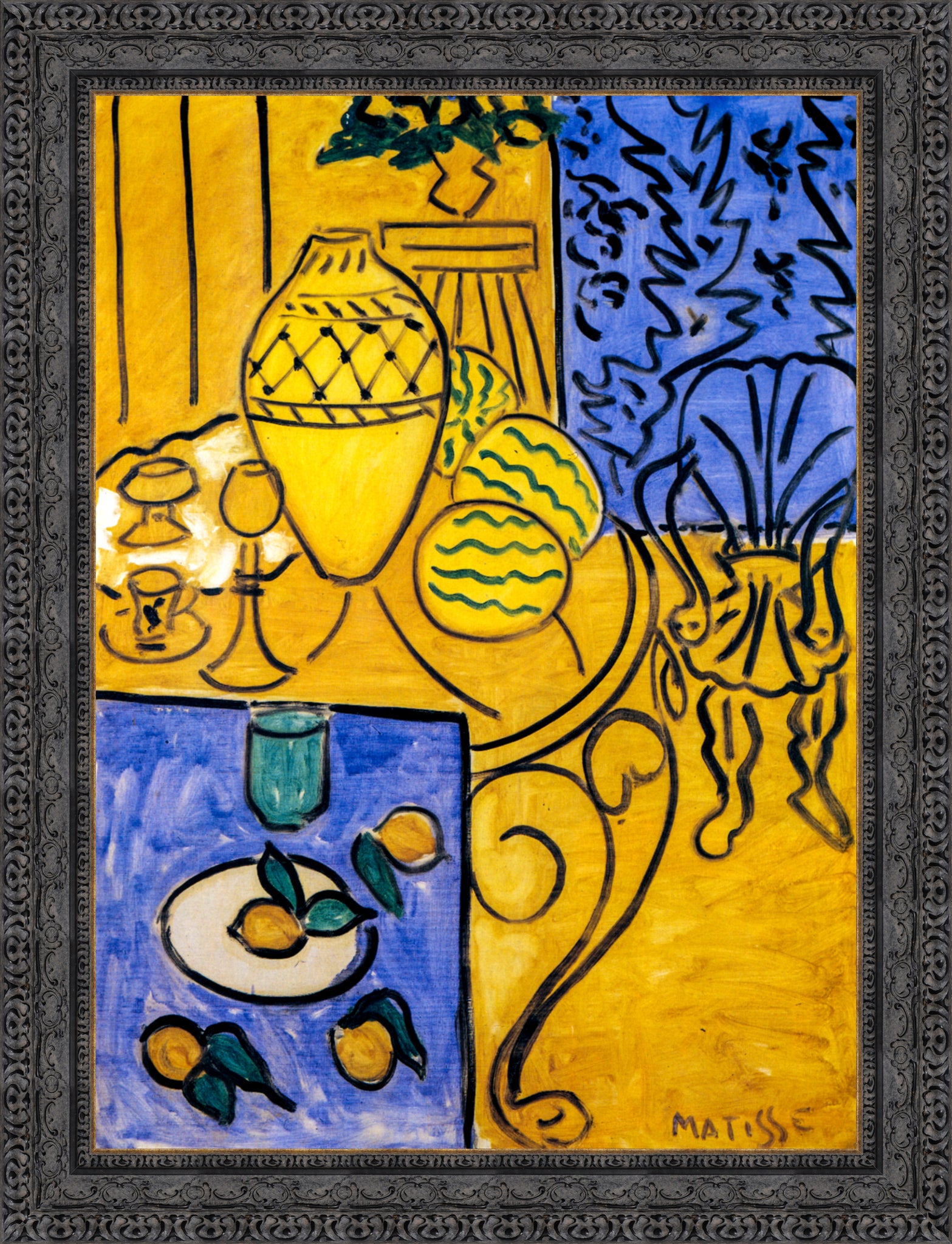 Interior, Yellow and Blue (Intérieur, jaune et bleu) – Henri Matisse, 1946