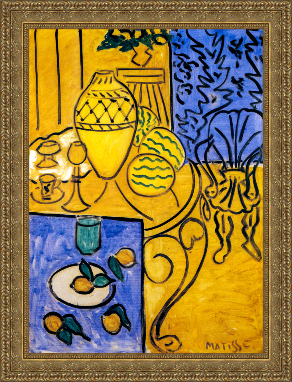 Interior, Yellow and Blue (Intérieur, jaune et bleu) – Henri Matisse, 1946
