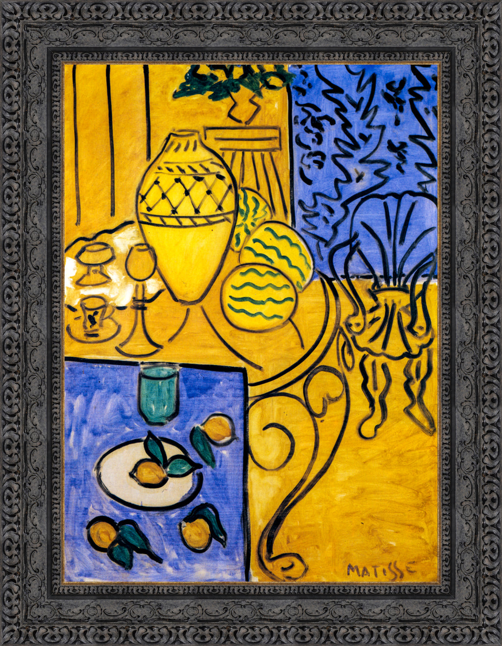 Interior, Yellow and Blue (Intérieur, jaune et bleu) – Henri Matisse, 1946