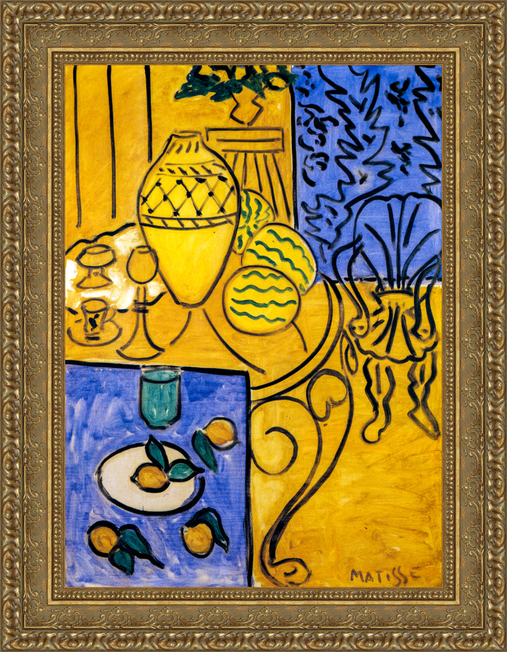 Interior, Yellow and Blue (Intérieur, jaune et bleu) – Henri Matisse, 1946