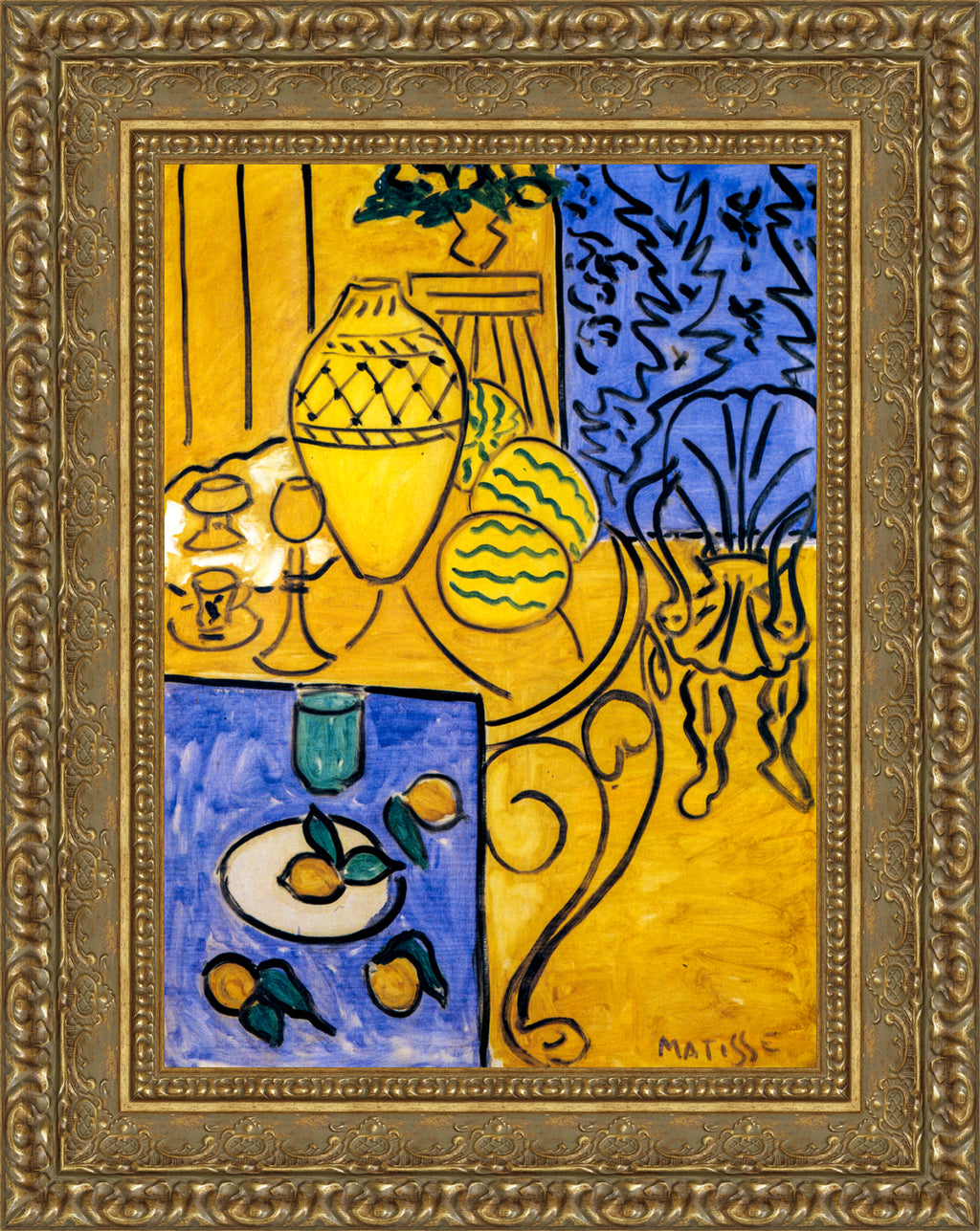 Interior, Yellow and Blue (Intérieur, jaune et bleu) – Henri Matisse, 1946