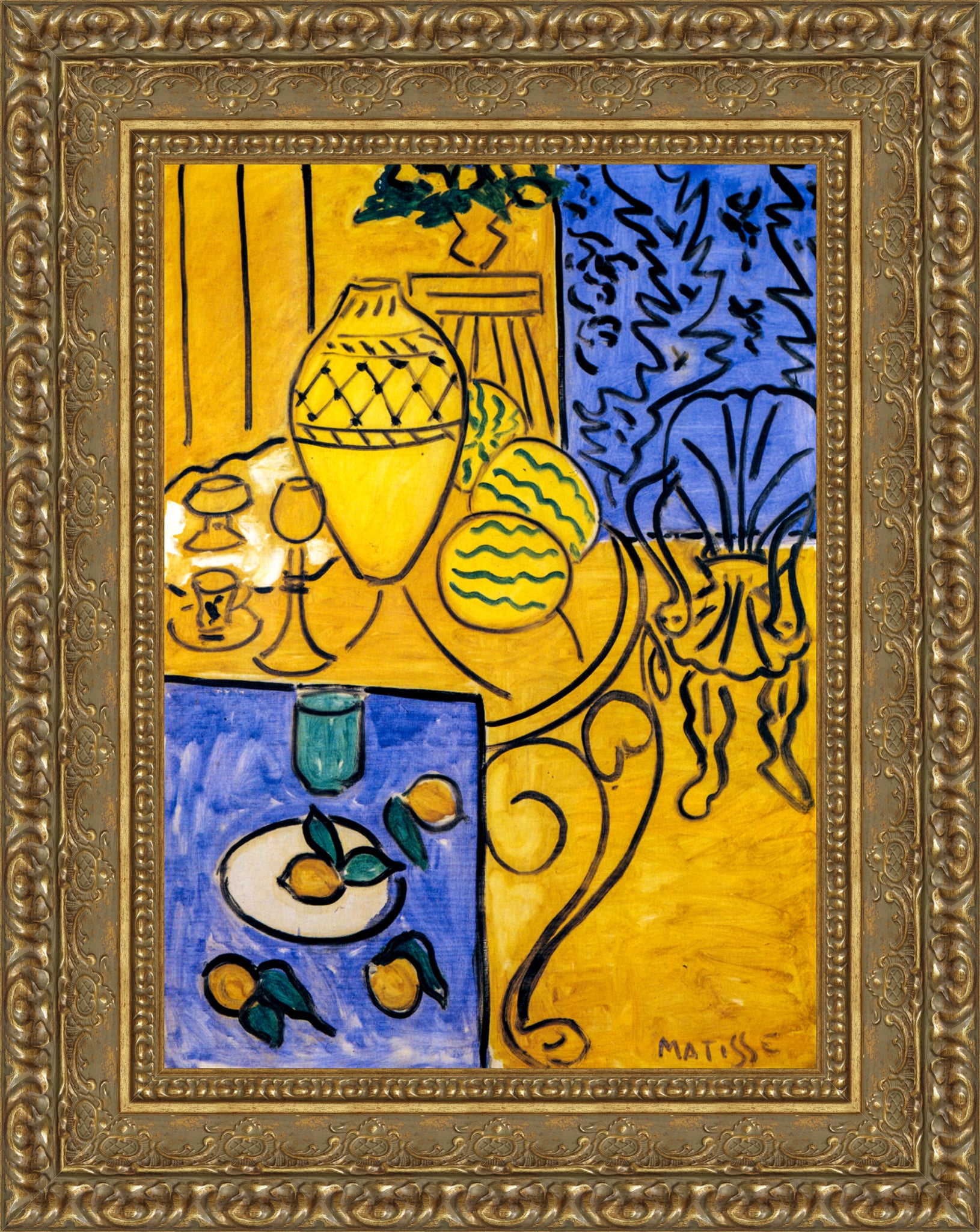 Interior, Yellow and Blue (Intérieur, jaune et bleu) – Henri Matisse, 1946