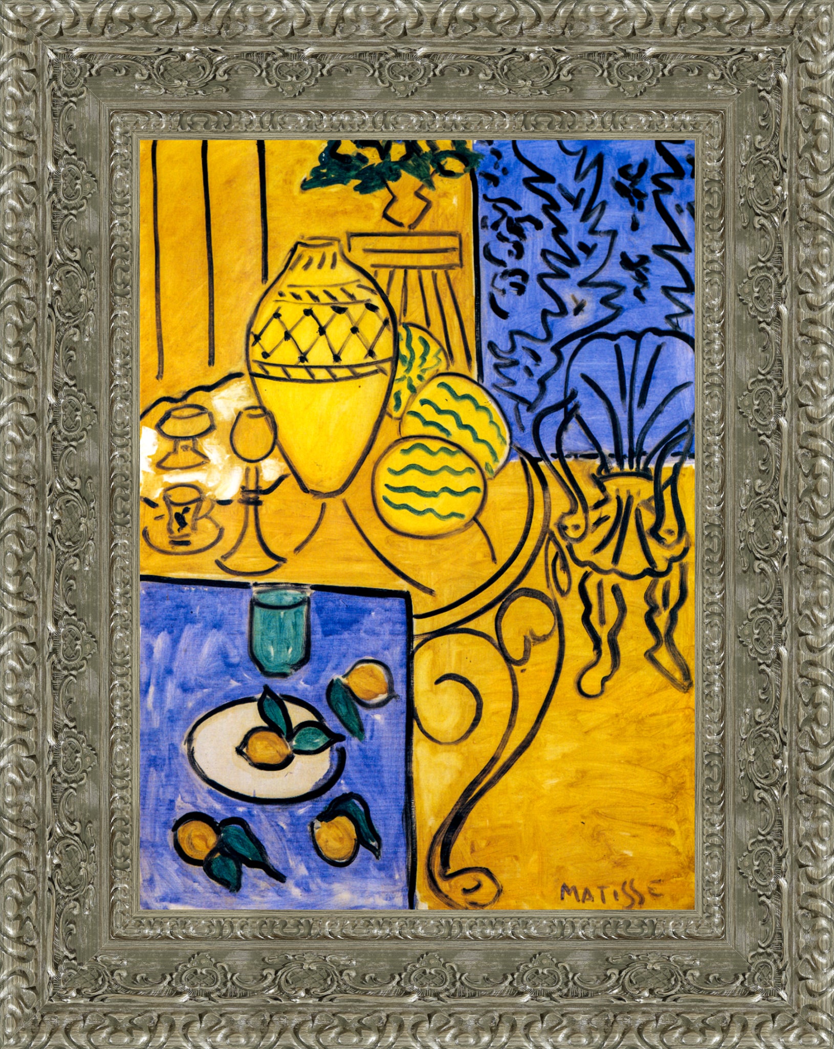 Interior, Yellow and Blue (Intérieur, jaune et bleu) – Henri Matisse, 1946