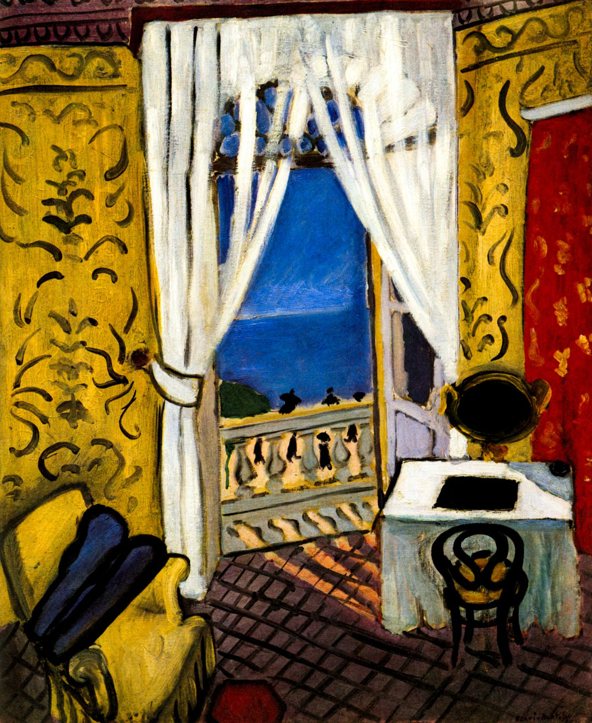 Interior with a Violin Case (Intérieur avec étui à violon) – Henri Matisse, 1918, framed